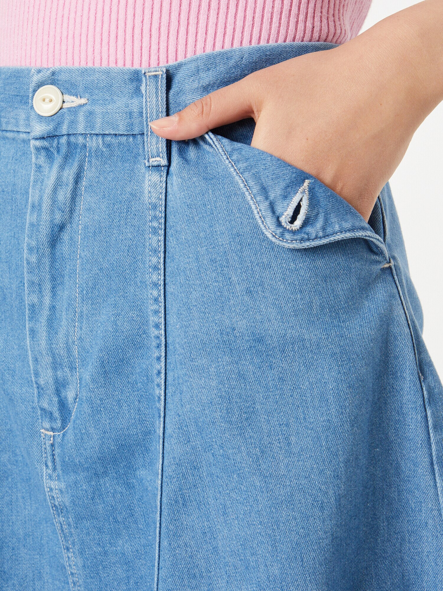 Levi's Made & Crafted Fustă 'LMC PETAL SKIRT LIGHT INDIGO - FLAT FINISH' albastru denim - Pled.ro