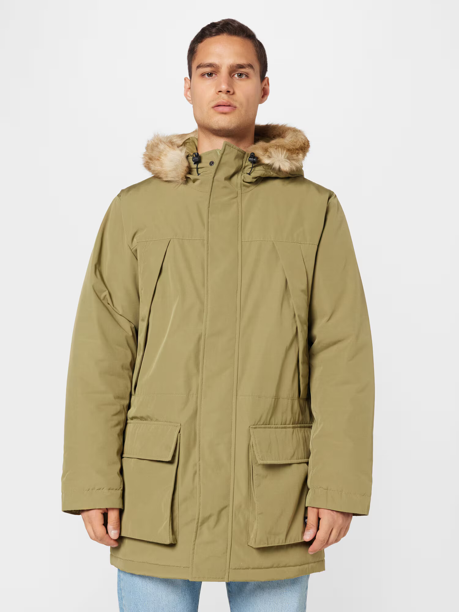 LEVI'S Parka de iarnă 'PRESCOTT THRMR LNG PARKA NEUTRALS' maro deschis / oliv - Pled.ro