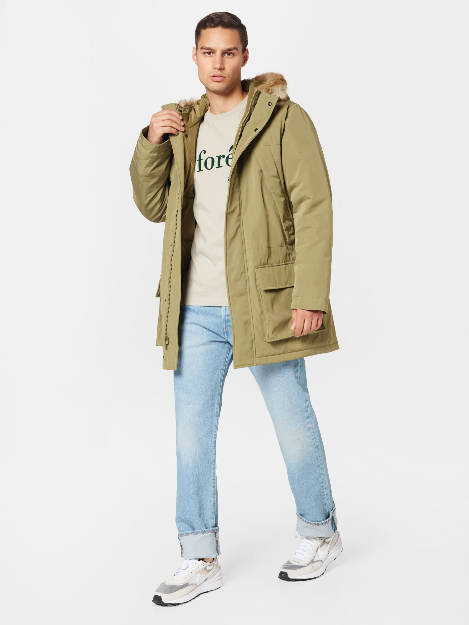 LEVI'S Parka de iarnă 'PRESCOTT THRMR LNG PARKA NEUTRALS' maro deschis / oliv - Pled.ro