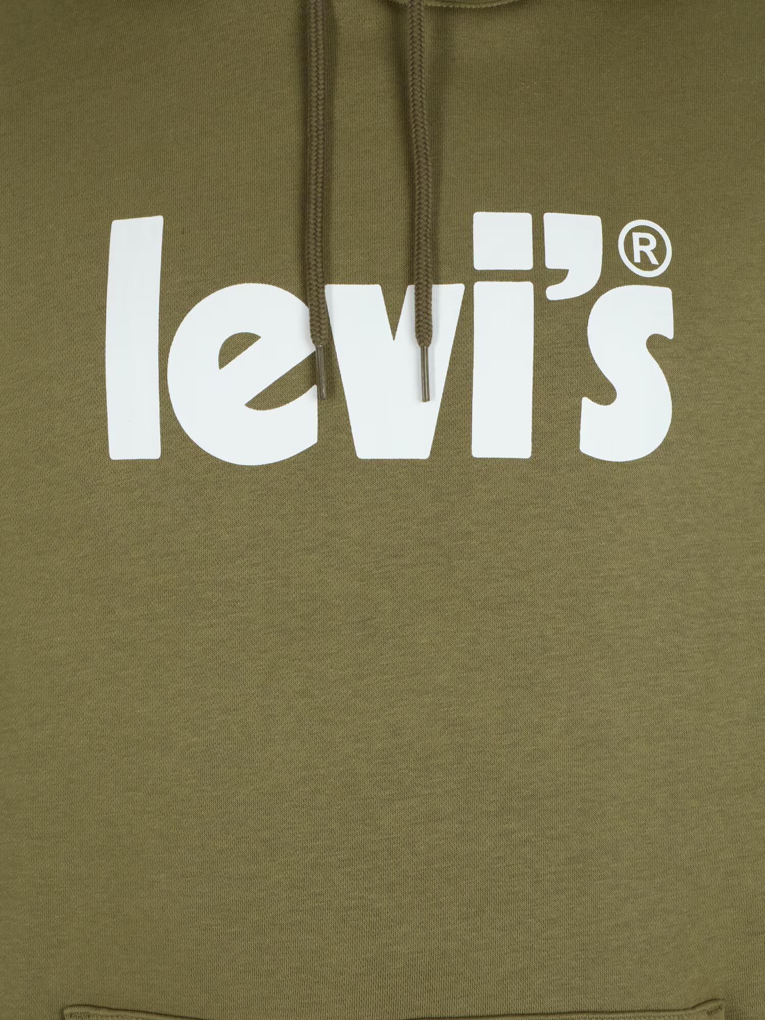 Levi's® Big & Tall Bluză de molton 'BIG GRAPHIC HOODIE GREENS' kaki / alb - Pled.ro