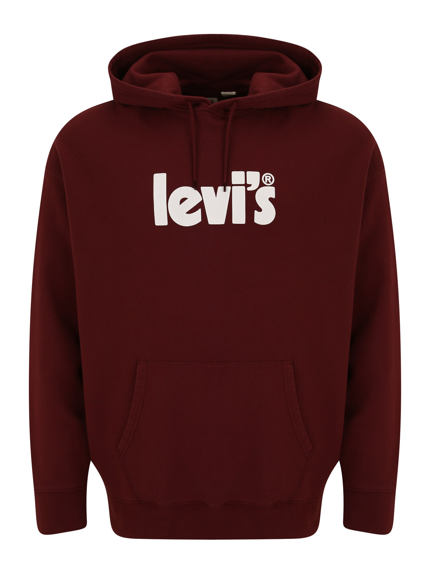 Levi's® Big & Tall Bluză de molton 'BIG RELAXED GRAPHIC PO NEUTRALS' roșu bordeaux / alb - Pled.ro