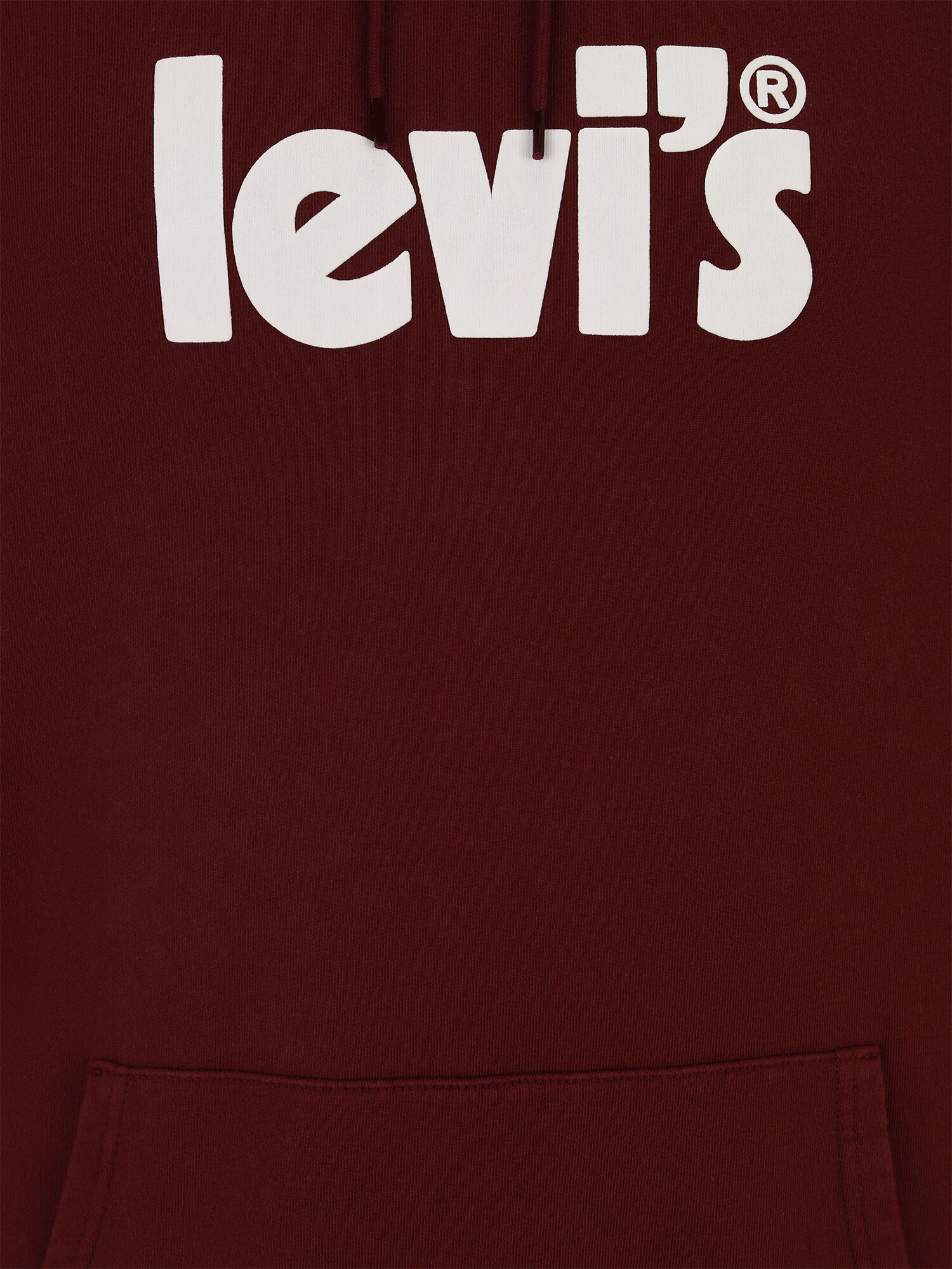 Levi's® Big & Tall Bluză de molton 'BIG RELAXED GRAPHIC PO NEUTRALS' roșu bordeaux / alb - Pled.ro