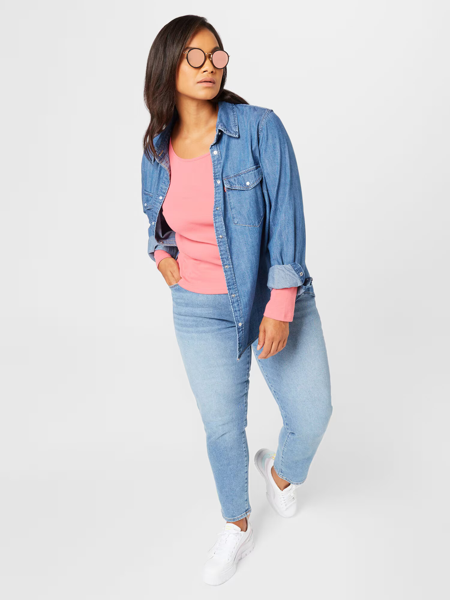 Levi's® Plus Bluză 'Western' albastru denim - Pled.ro