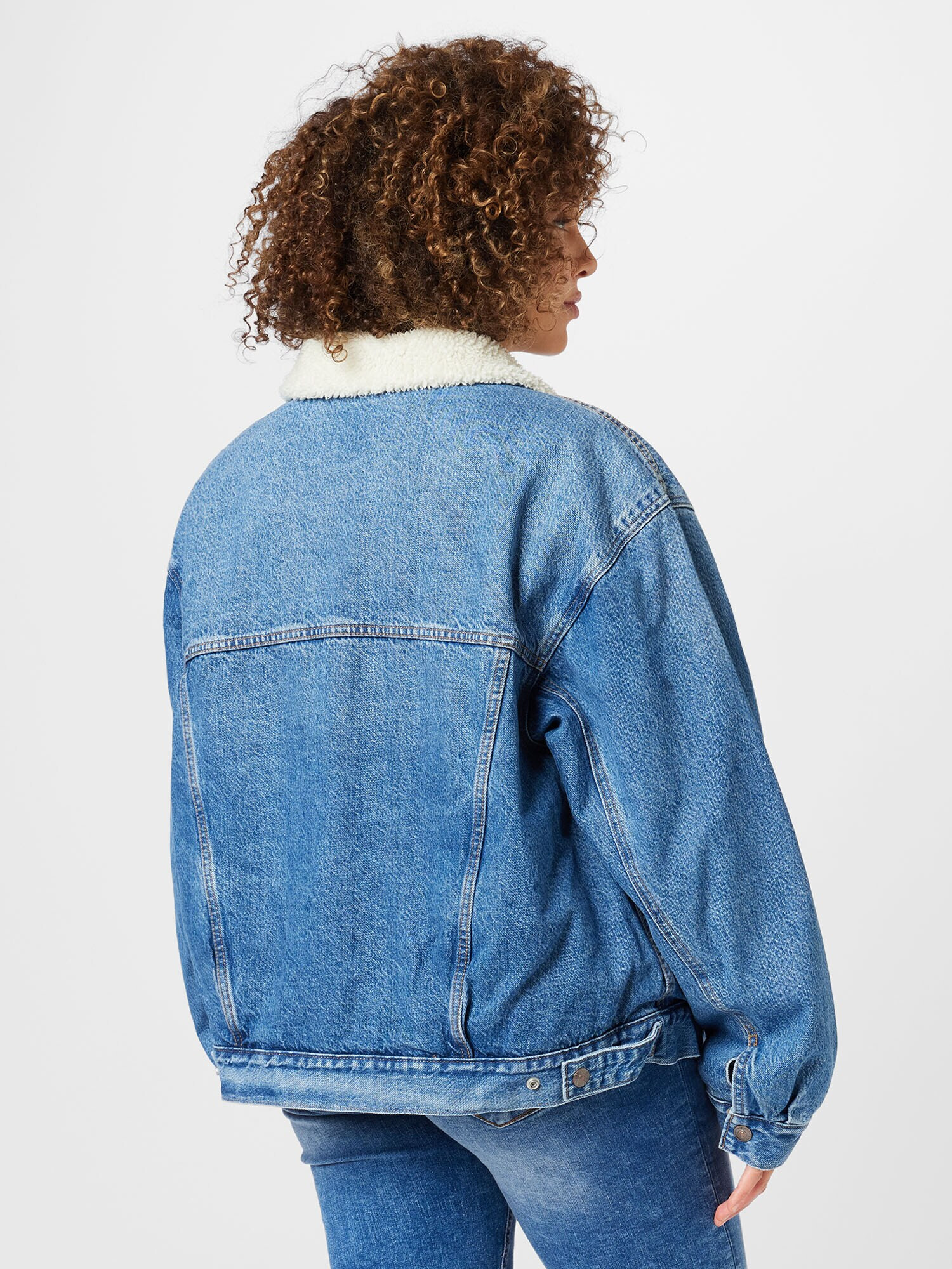 Levi's® Plus Geacă de primăvară-toamnă albastru denim / alb - Pled.ro