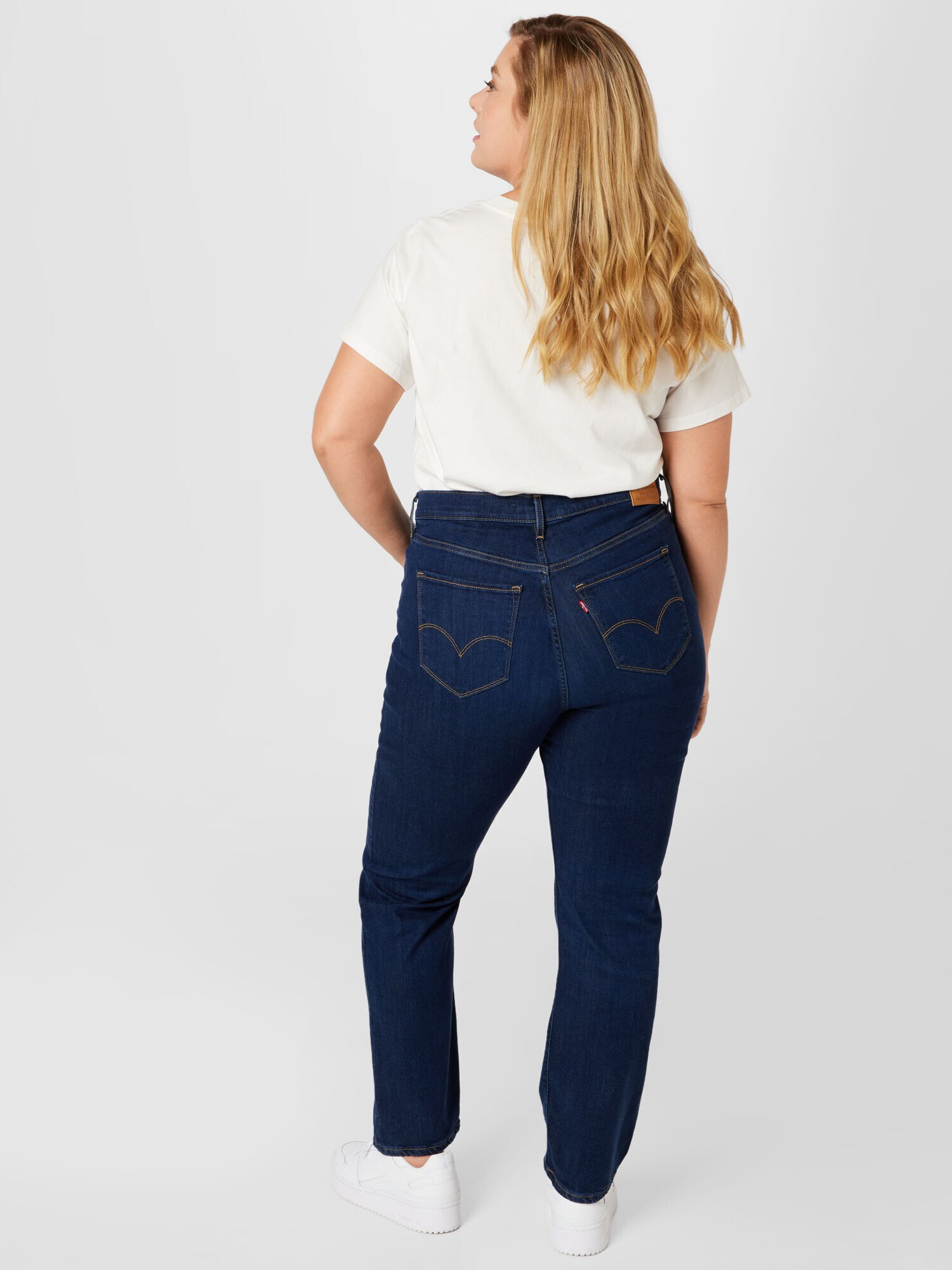 Levi's® Plus Jeans '724 PL HR STRAIGHT DARK INDIGO - WORN IN' albastru închis - Pled.ro