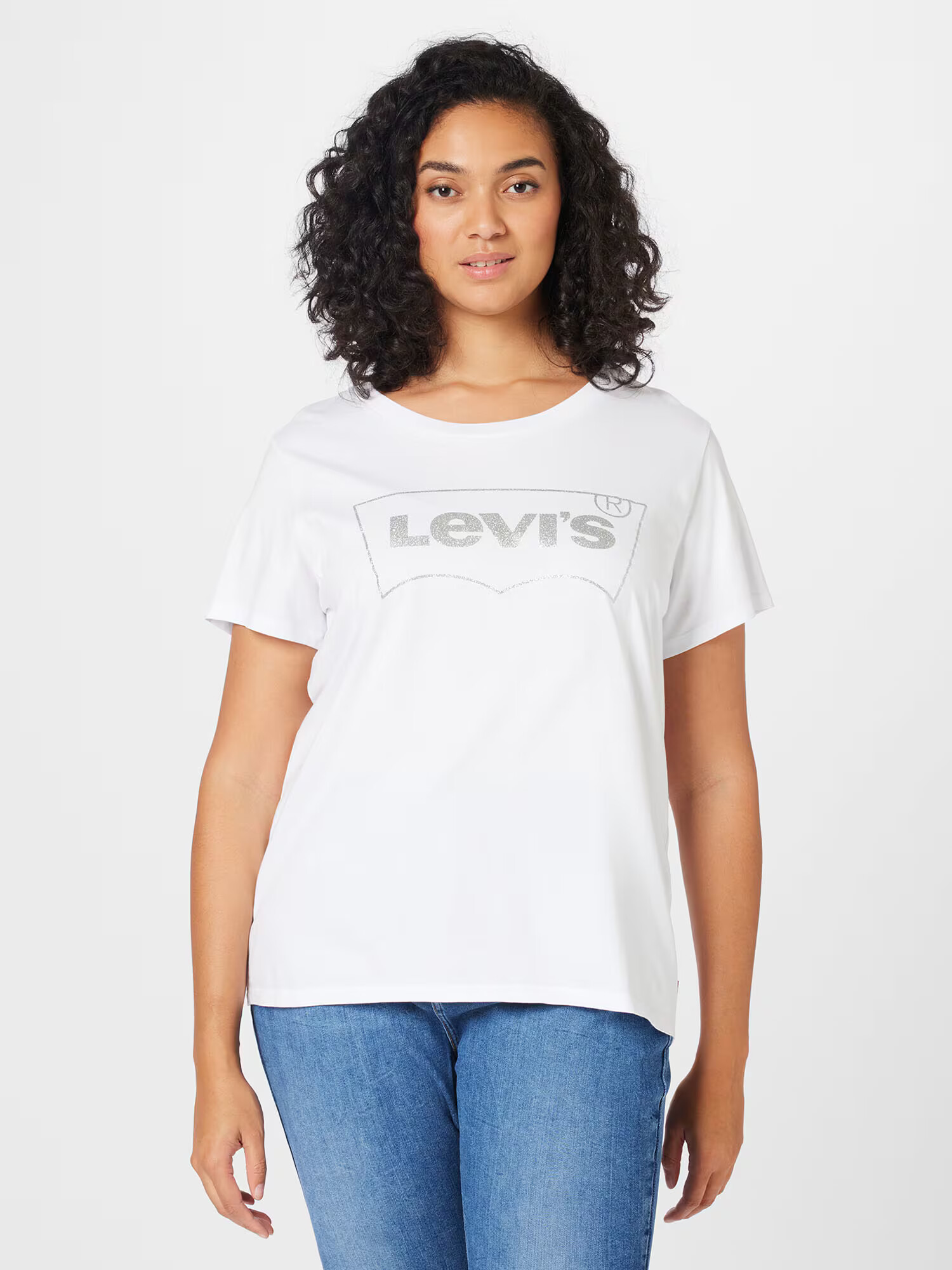 Levi's® Plus Tricou argintiu / alb - Pled.ro