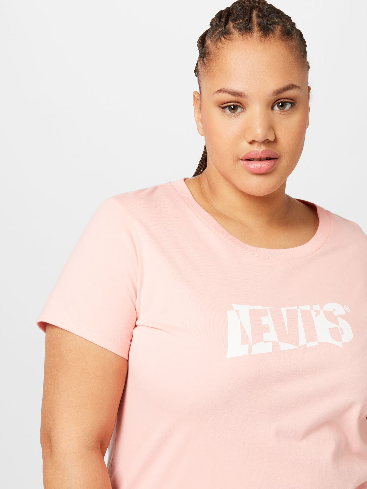 Levi's® Plus Tricou roz deschis / alb murdar - Pled.ro