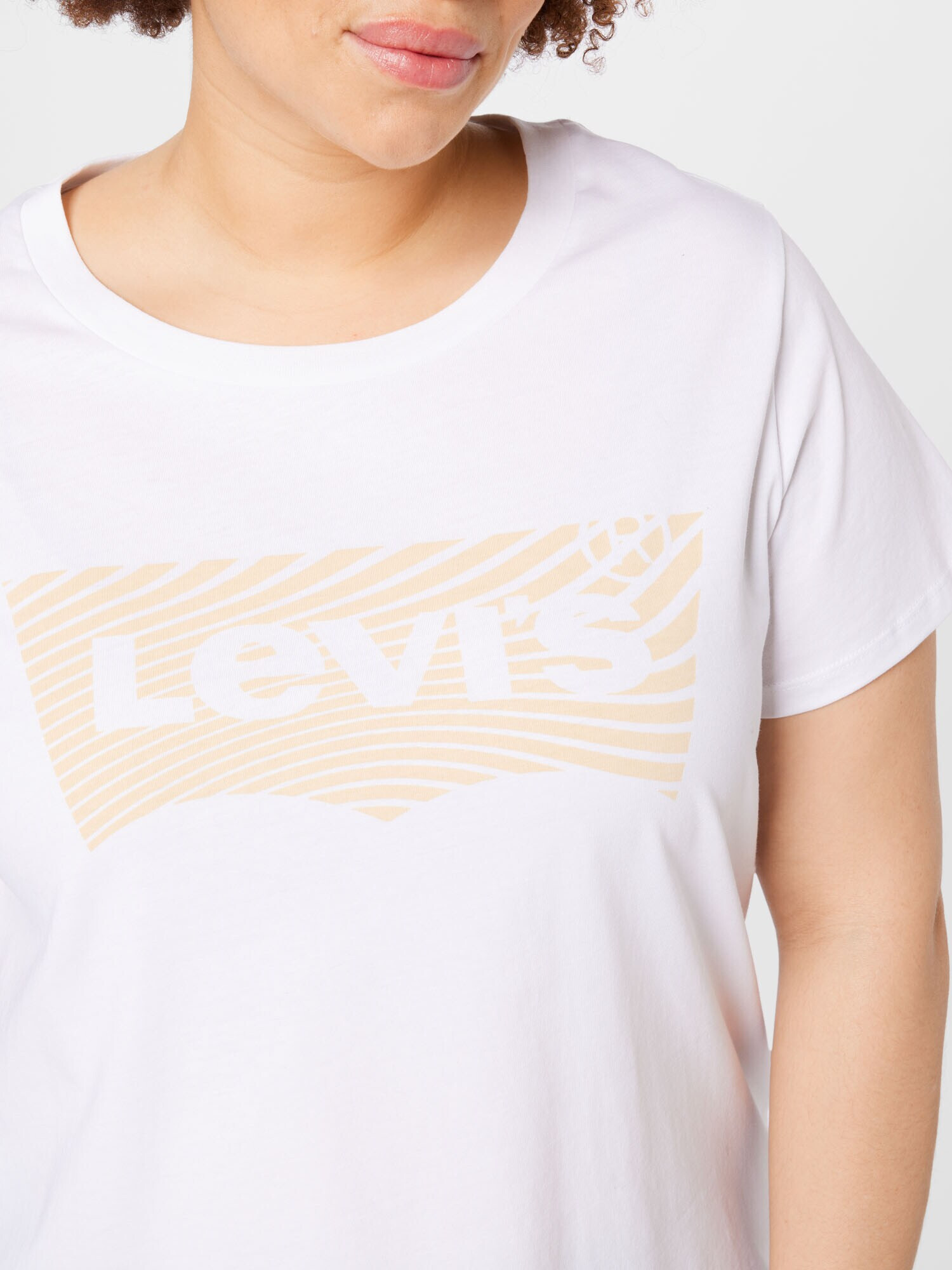 Levi's® Plus Tricou șampanie / alb - Pled.ro