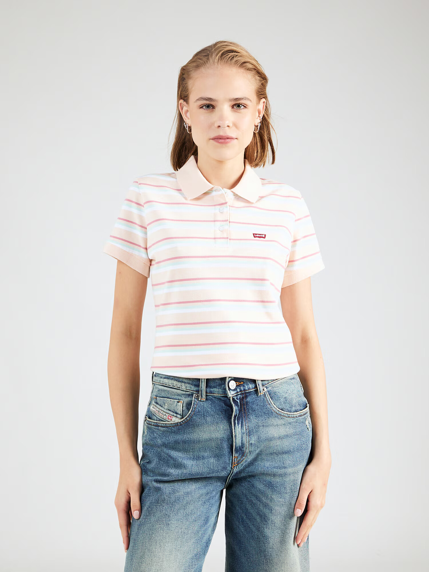 LEVI'S ® Tricou turcoaz / rosé / roșu / alb - Pled.ro