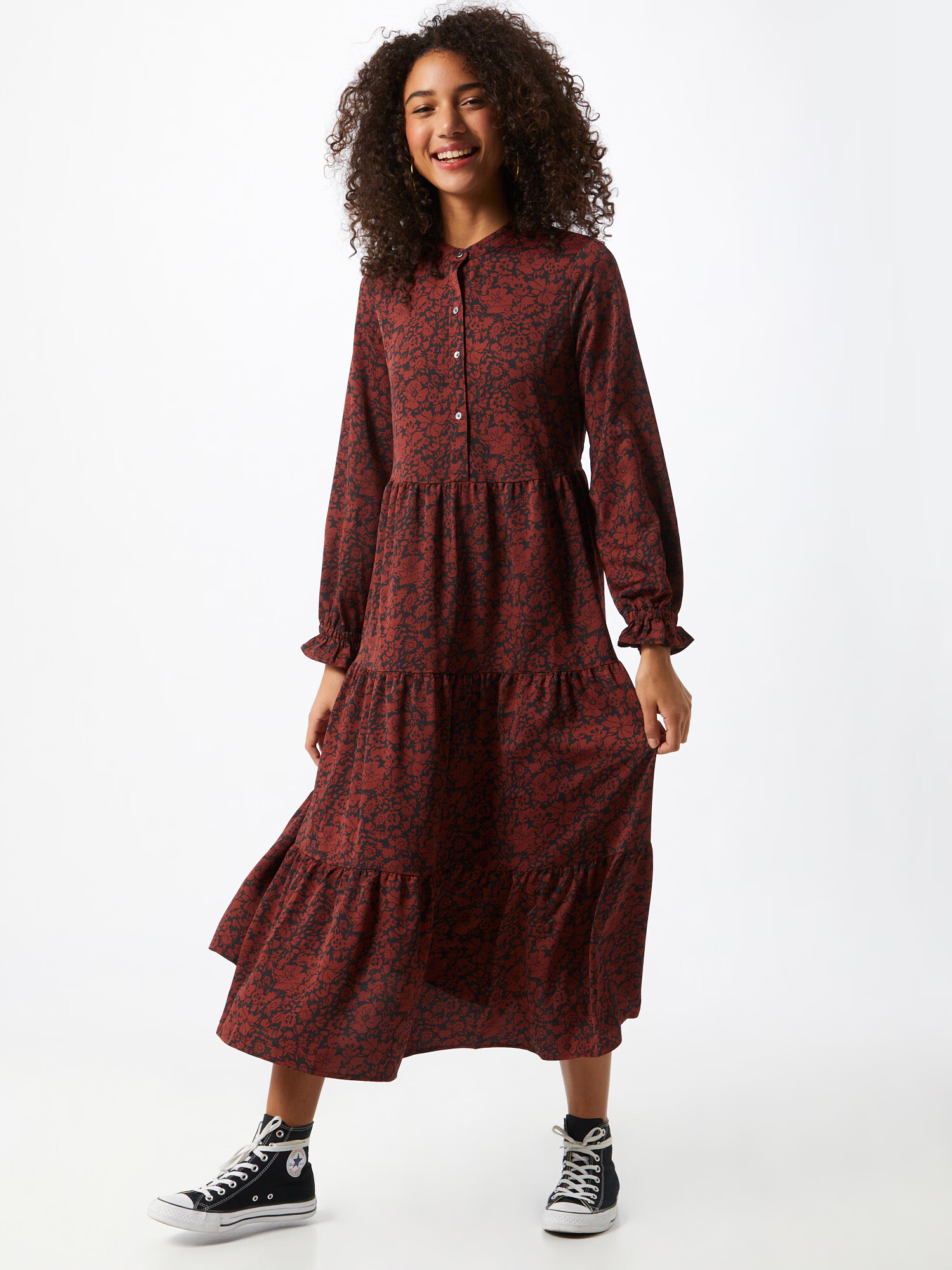 LEVI'S Rochie tip bluză 'MARION' roșu bordeaux / negru - Pled.ro