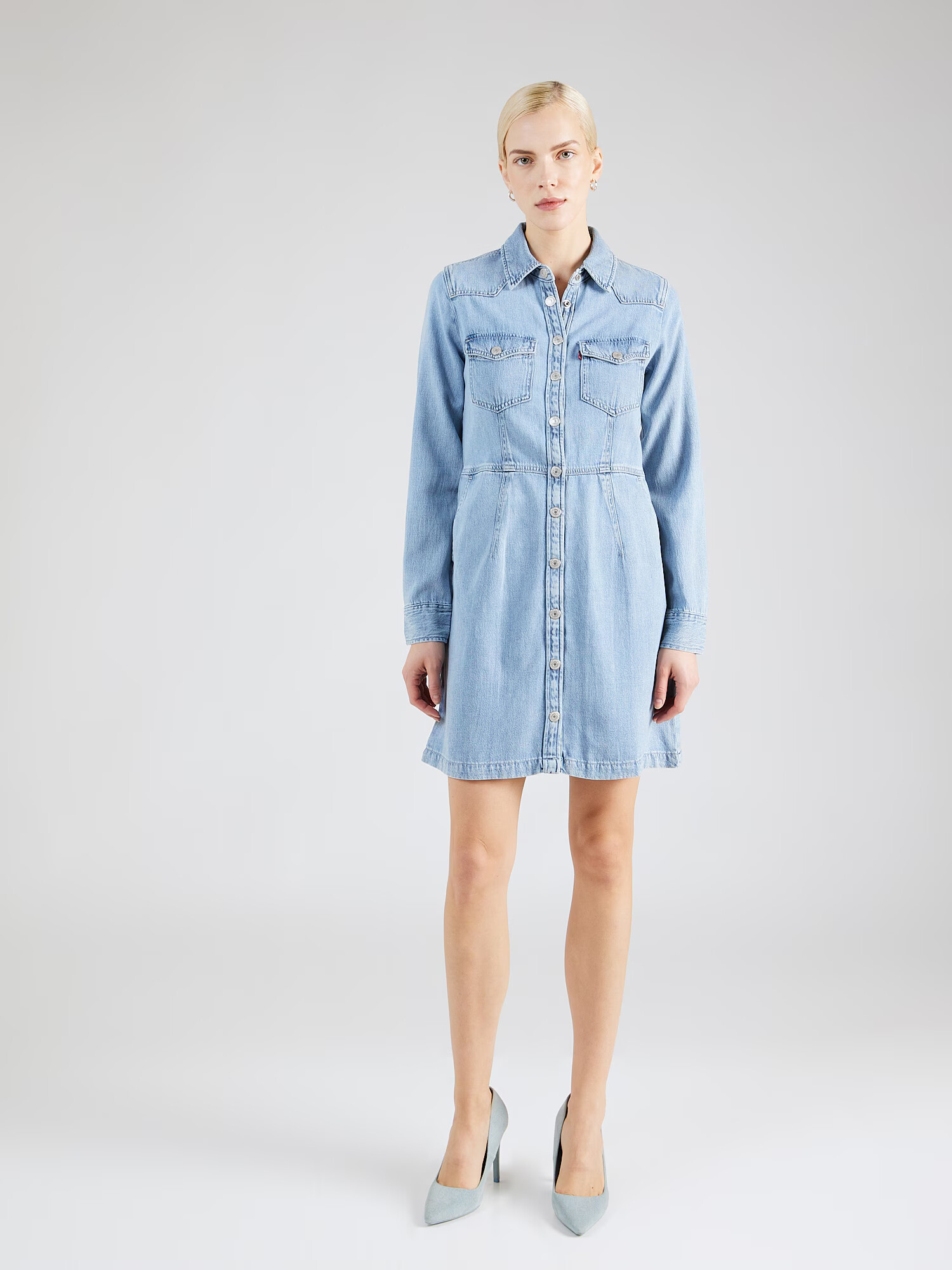 LEVI'S ® Rochie tip bluză 'OTTO SQUARE DEAL' albastru deschis - Pled.ro