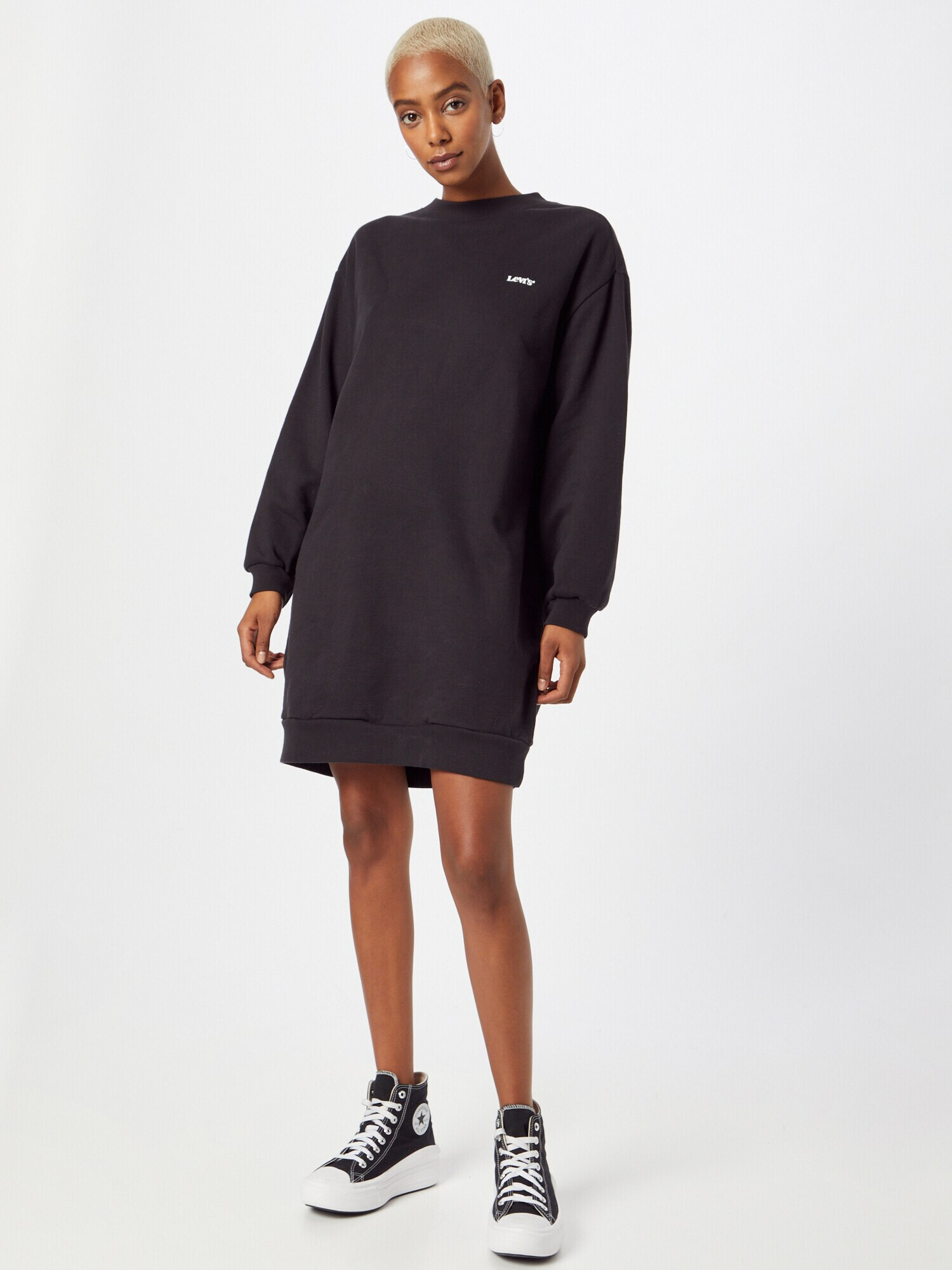 LEVI'S Rochie 'YUNA SWEATSHIRT DRESS BLACKS' negru - Pled.ro