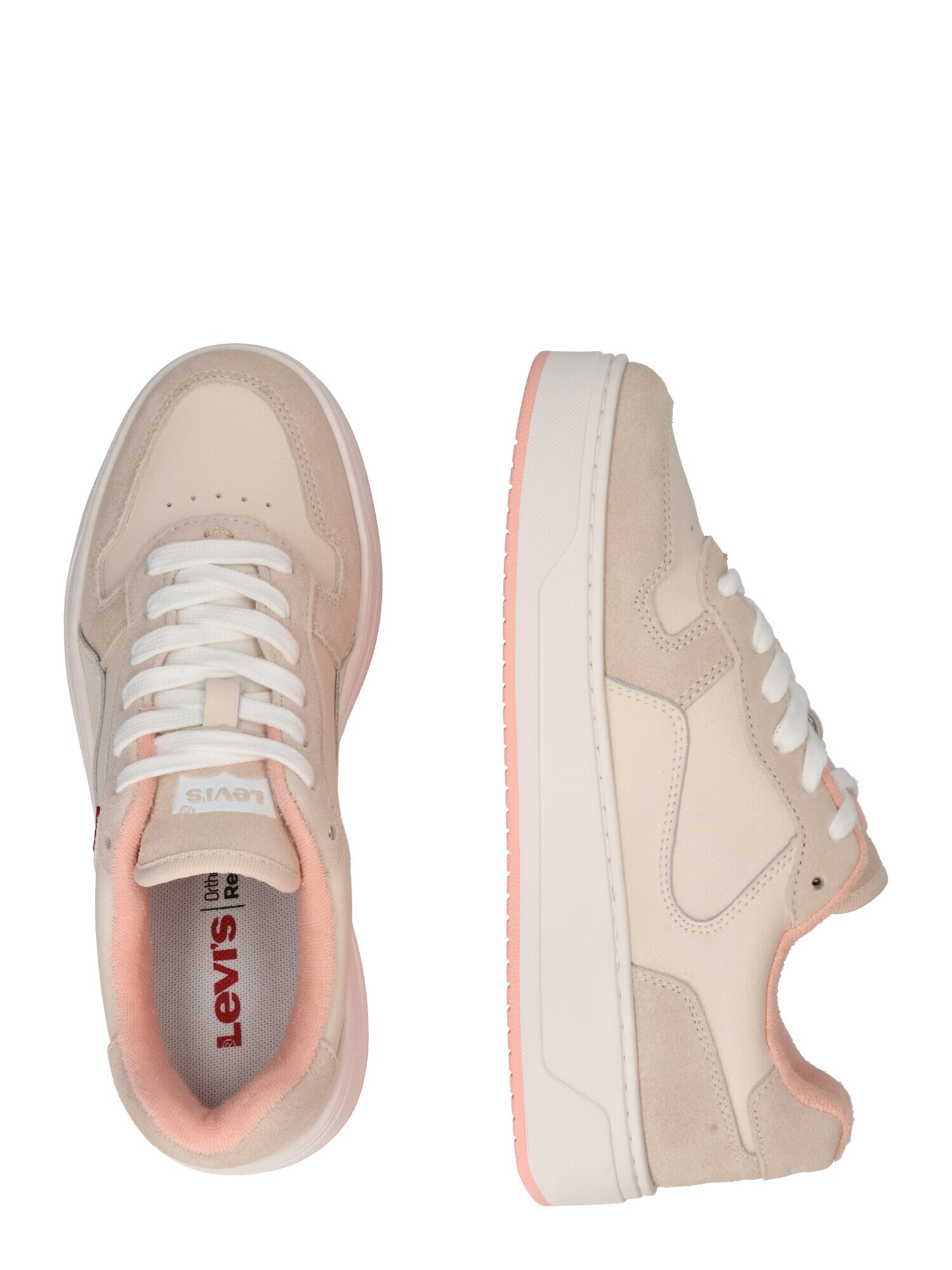 LEVI'S Sneaker low 'GLIDE' nisipiu / roz / roșu / alb - Pled.ro