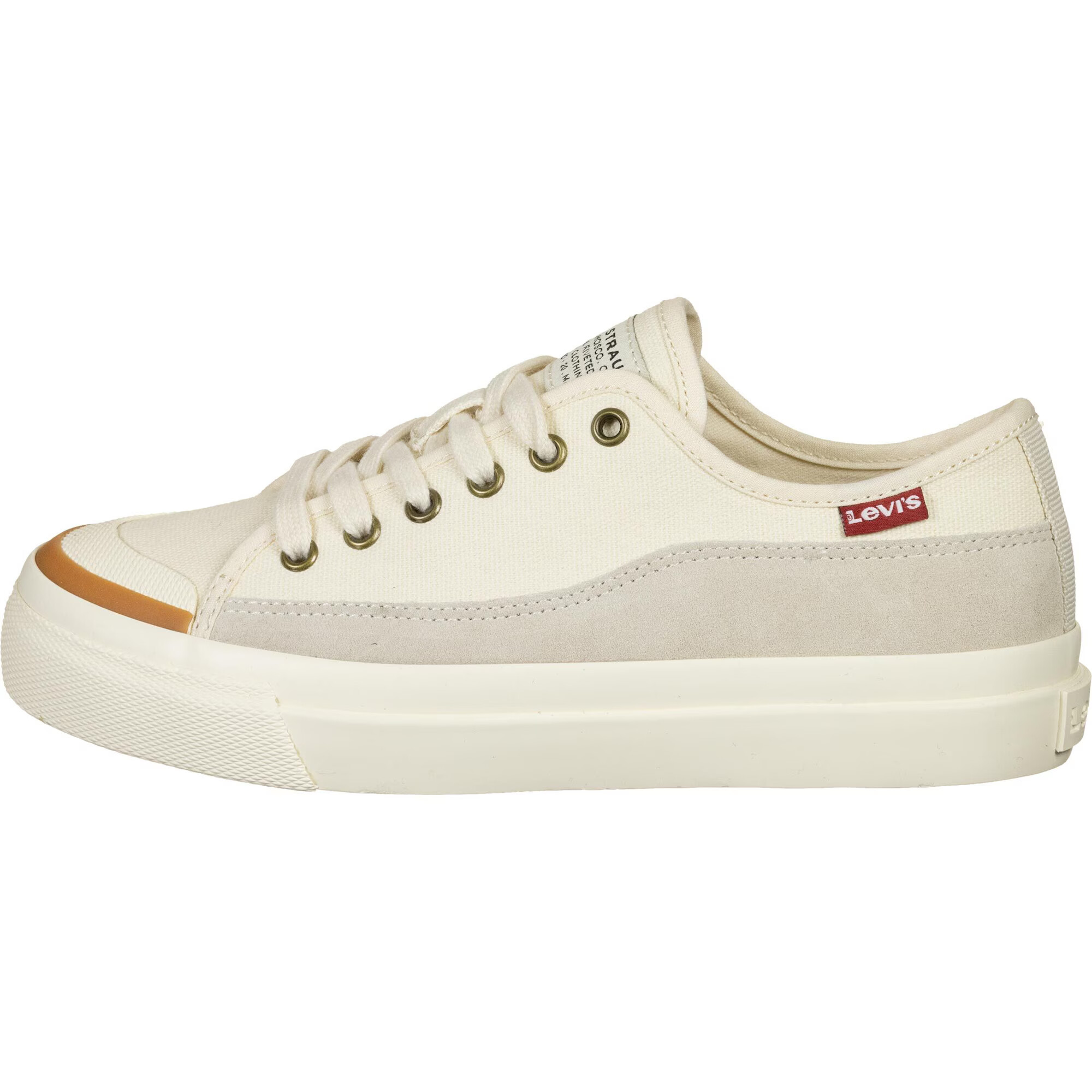 LEVI'S Sneaker low 'Square' bej / ecru / roșu - Pled.ro