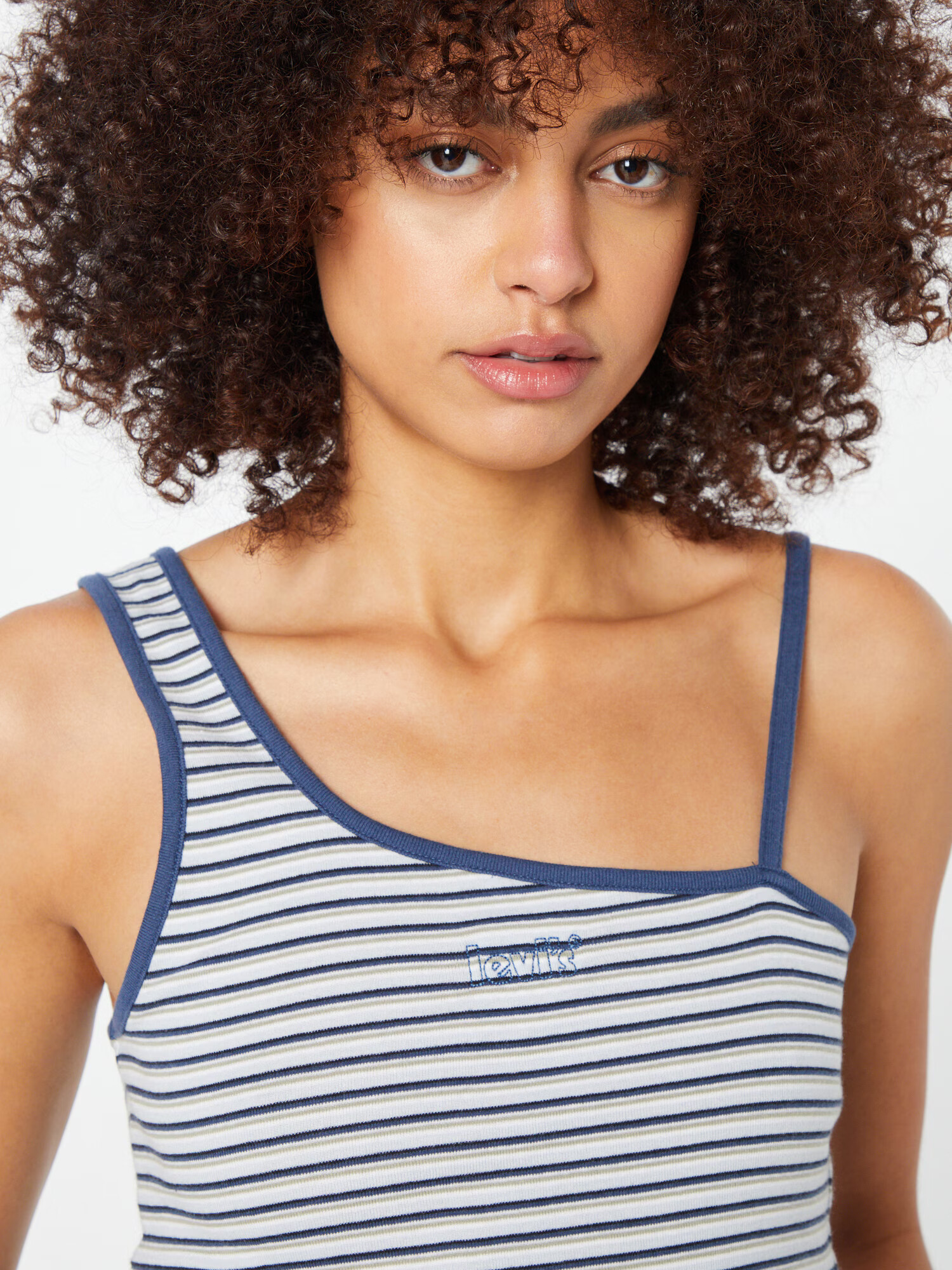 LEVI'S Top 'HOOP TANK GREENS' albastru / gri deschis / negru / alb - Pled.ro