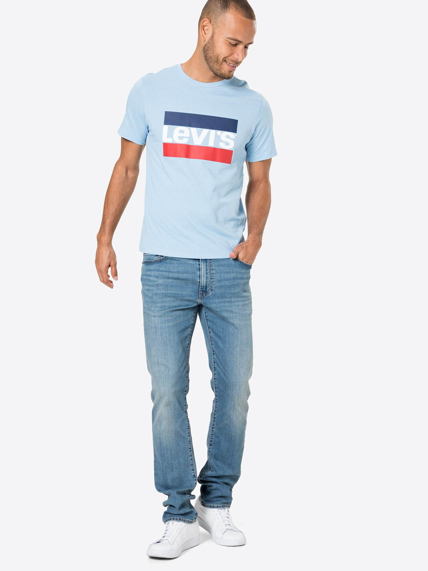 LEVI'S Tricou albastru deschis / albastru închis / roșu / alb - Pled.ro