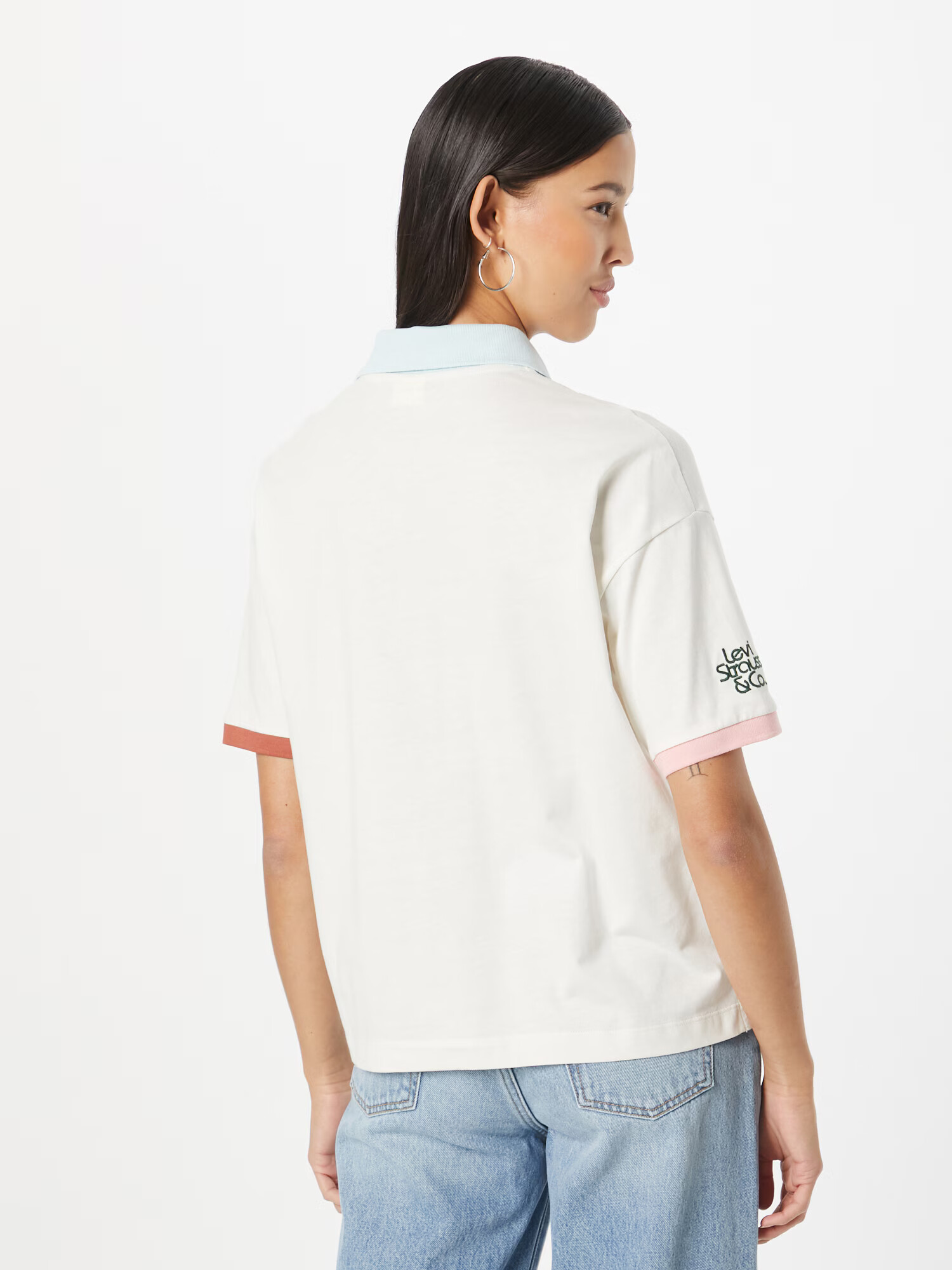 LEVI'S Tricou albastru deschis / maro / verde închis / alb - Pled.ro