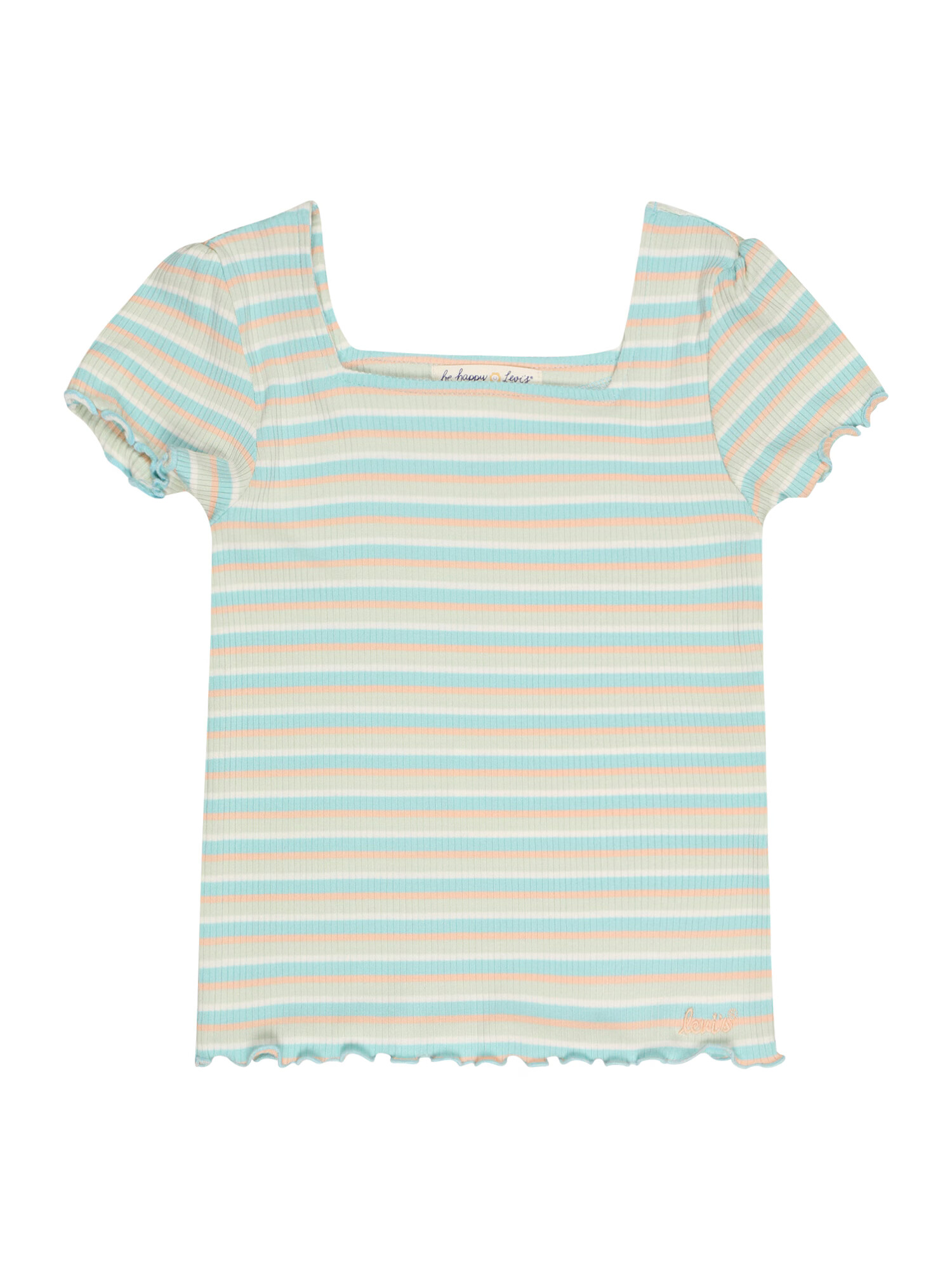 LEVI'S Tricou albastru deschis / verde pastel / portocaliu caisă / alb - Pled.ro