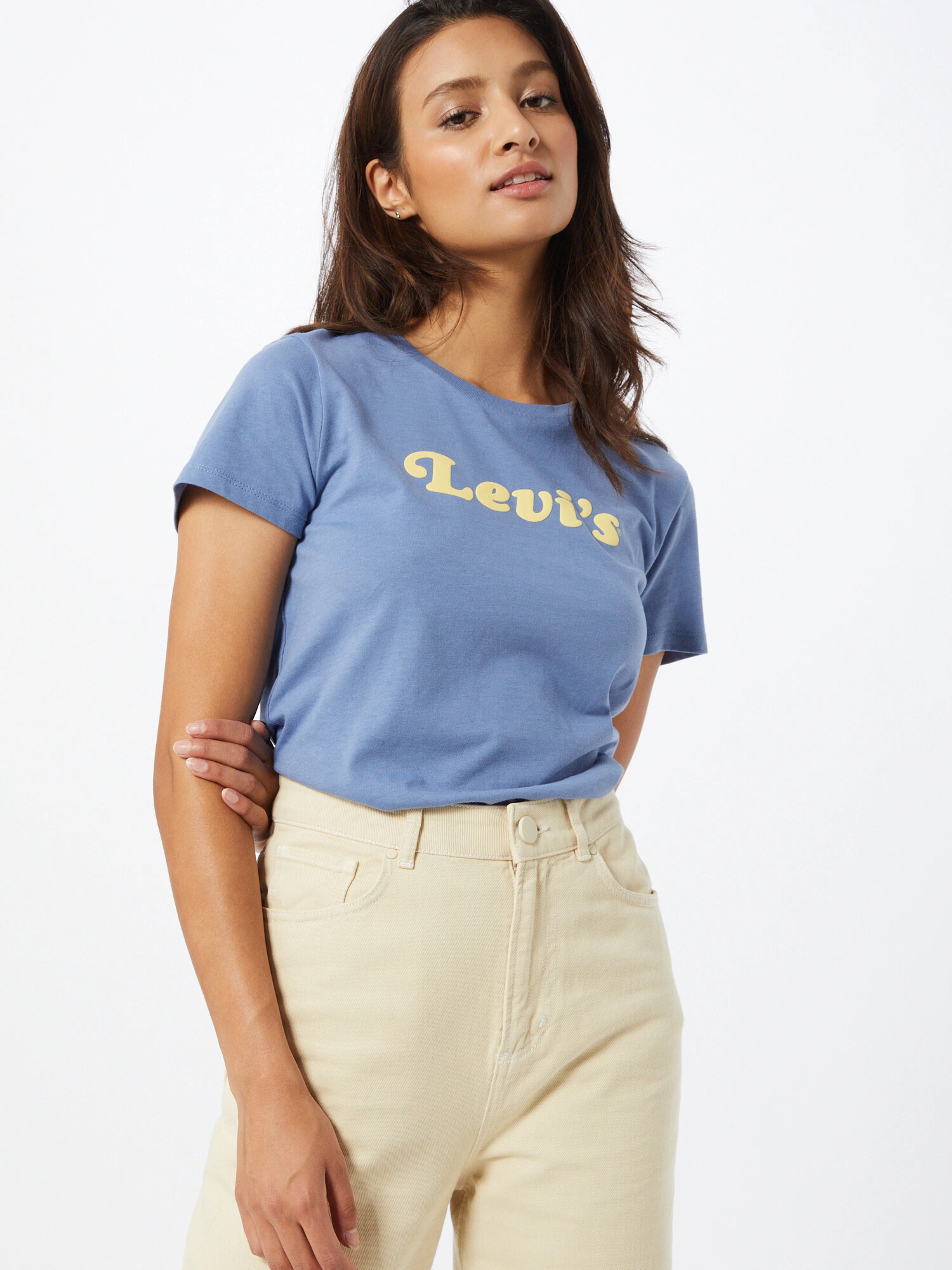 LEVI'S Tricou albastru fumuriu / galben pastel - Pled.ro