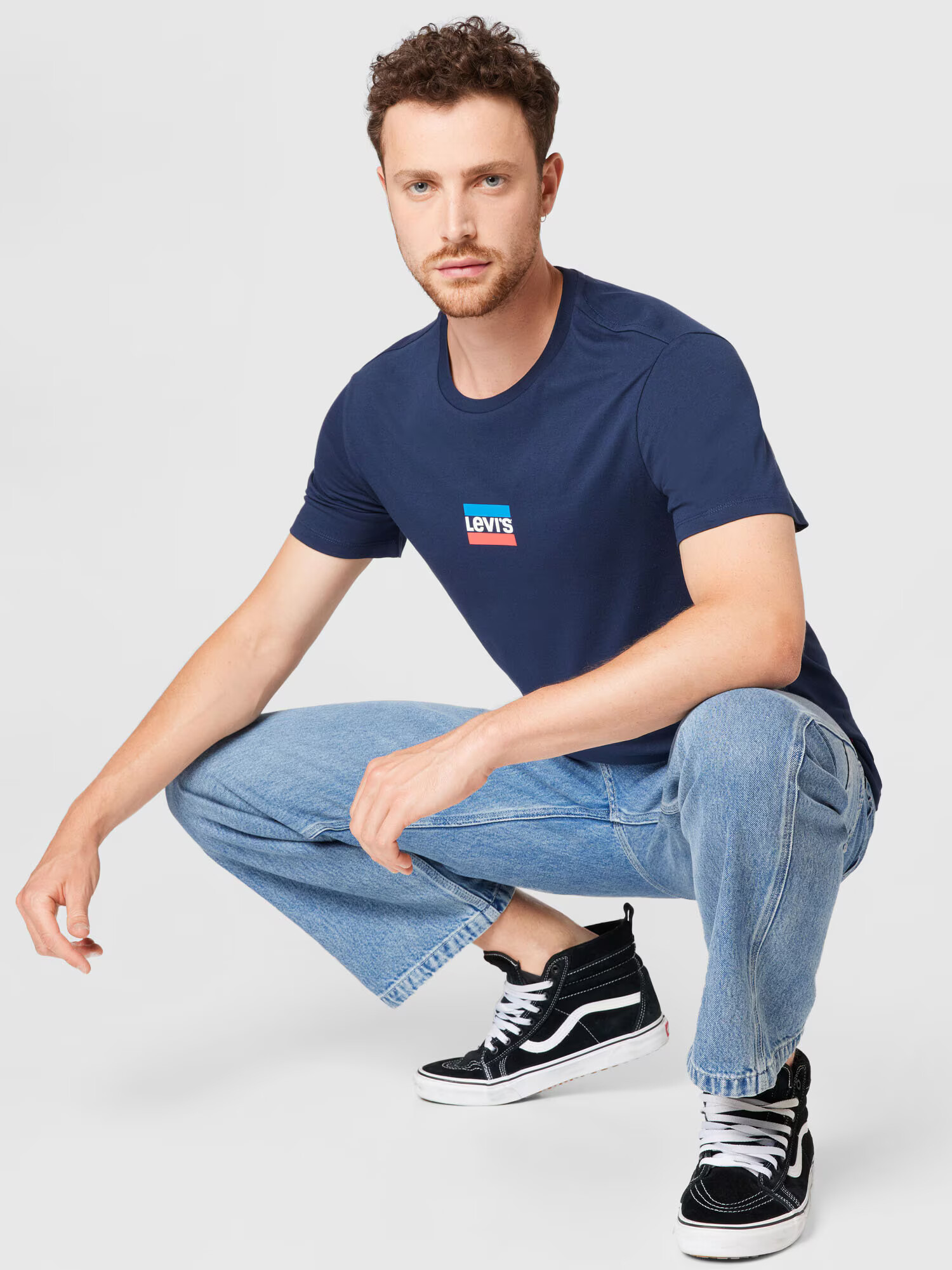 LEVI'S ® Tricou albastru marin / azuriu / roșu rodie / alb - Pled.ro