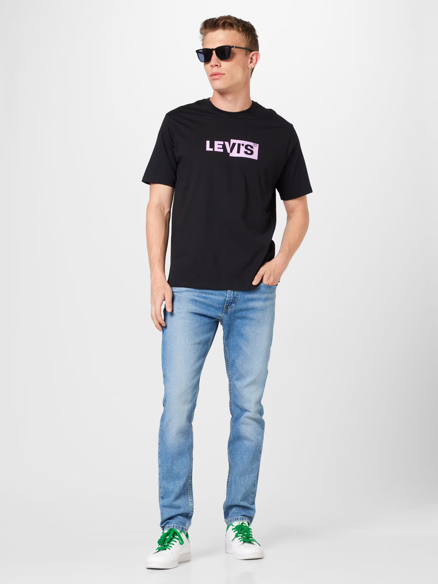 LEVI'S Tricou albastru noapte / mov deschis - Pled.ro