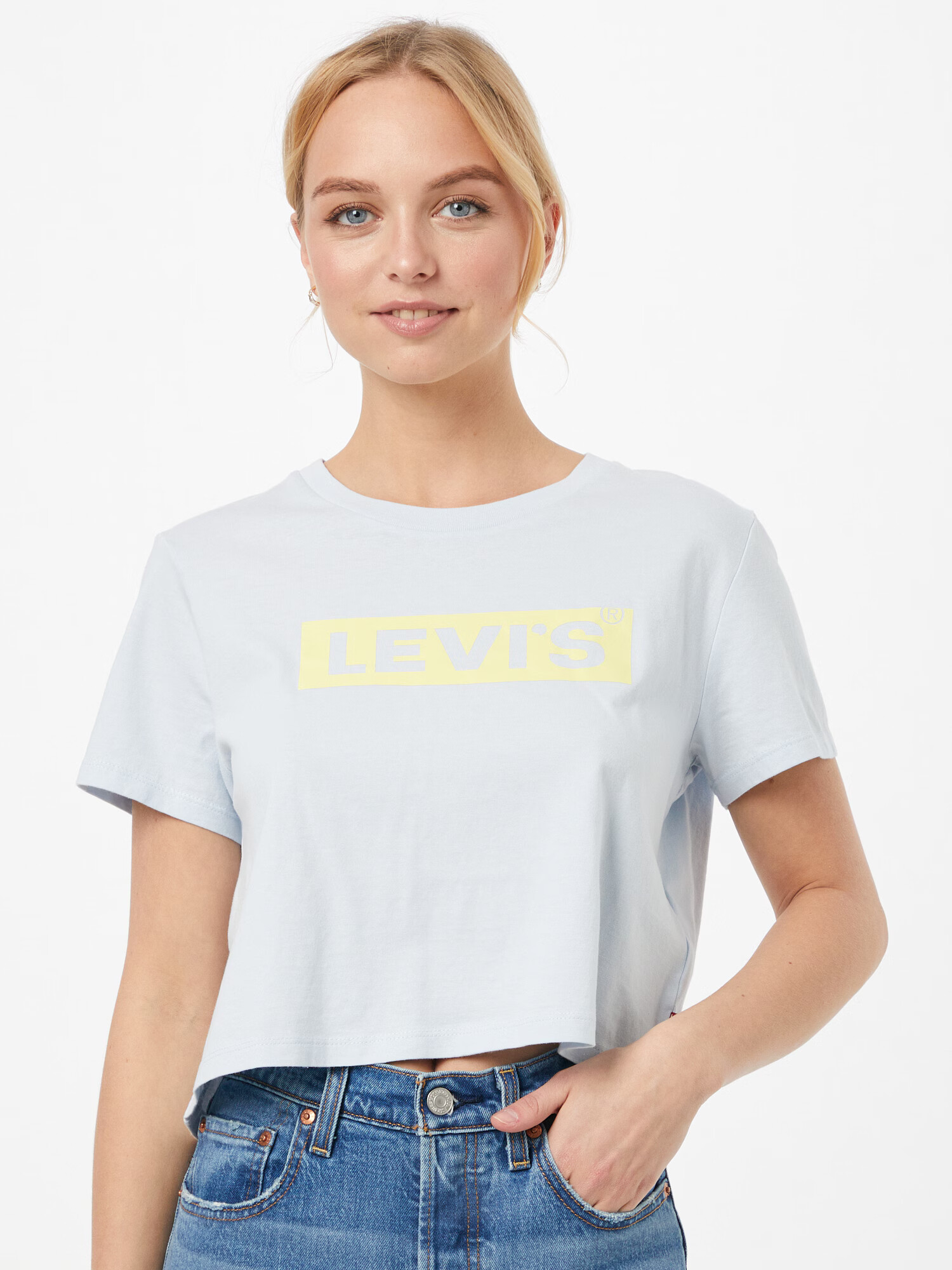 LEVI'S Tricou albastru pastel / galben pastel - Pled.ro