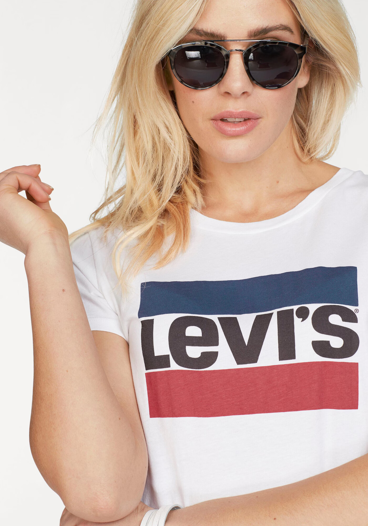 LEVI'S ® Tricou 'The Perfect' albastru / roșu / negru / alb - Pled.ro