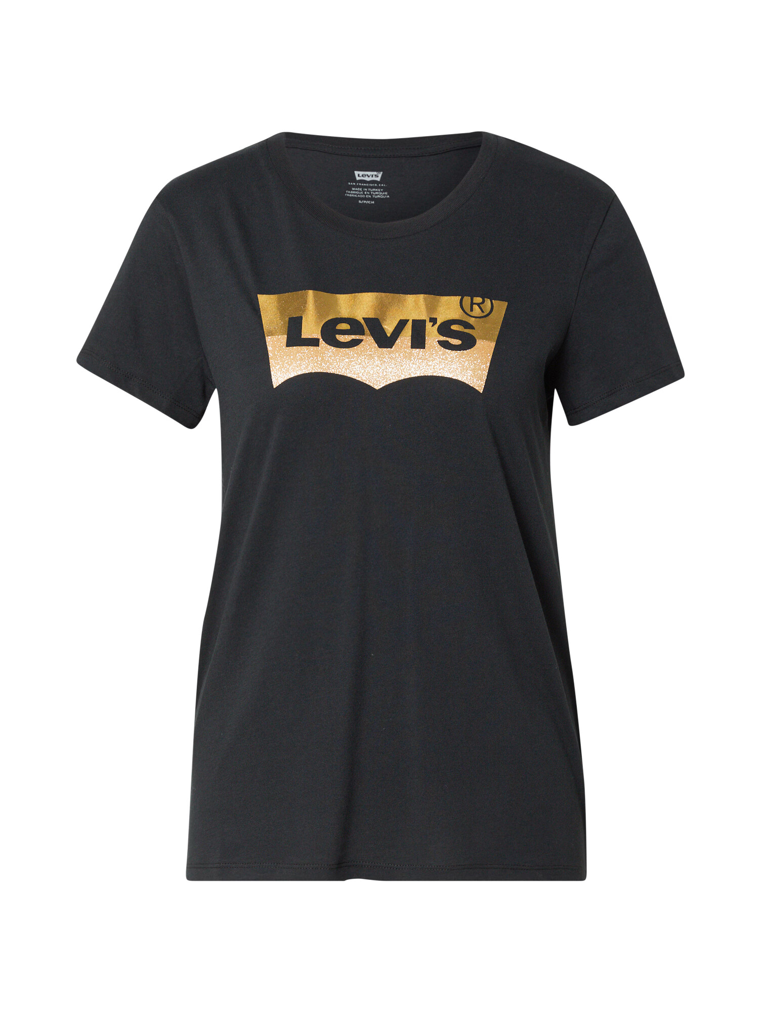 LEVI'S Tricou 'LSE THE PERFECT TEE BLACKS' auriu / negru / alb - Pled.ro