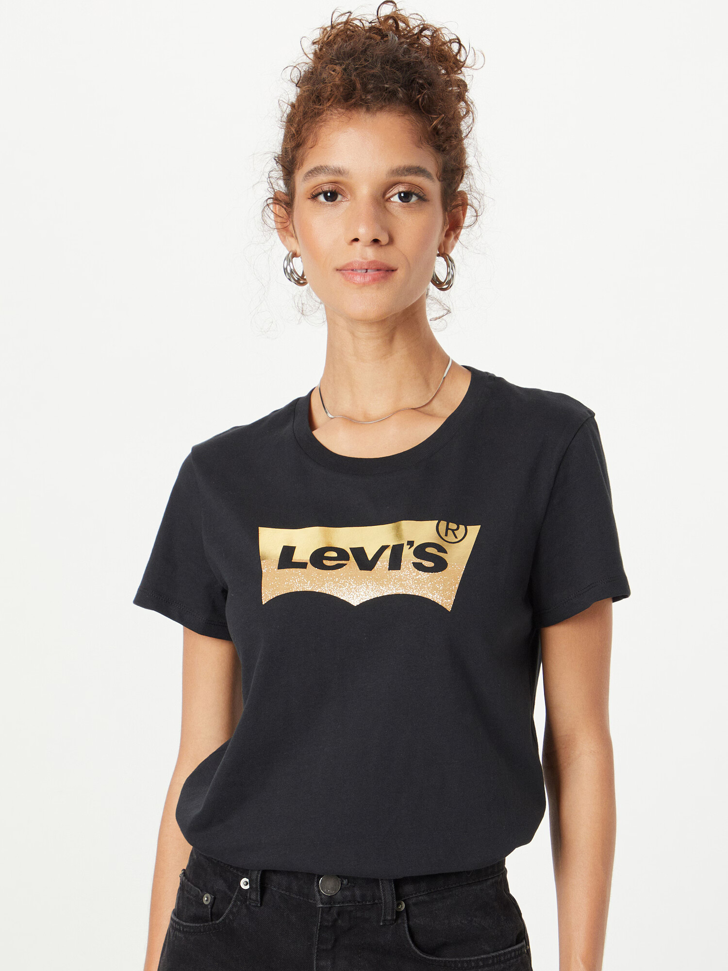 LEVI'S Tricou 'LSE THE PERFECT TEE BLACKS' auriu / negru / alb - Pled.ro