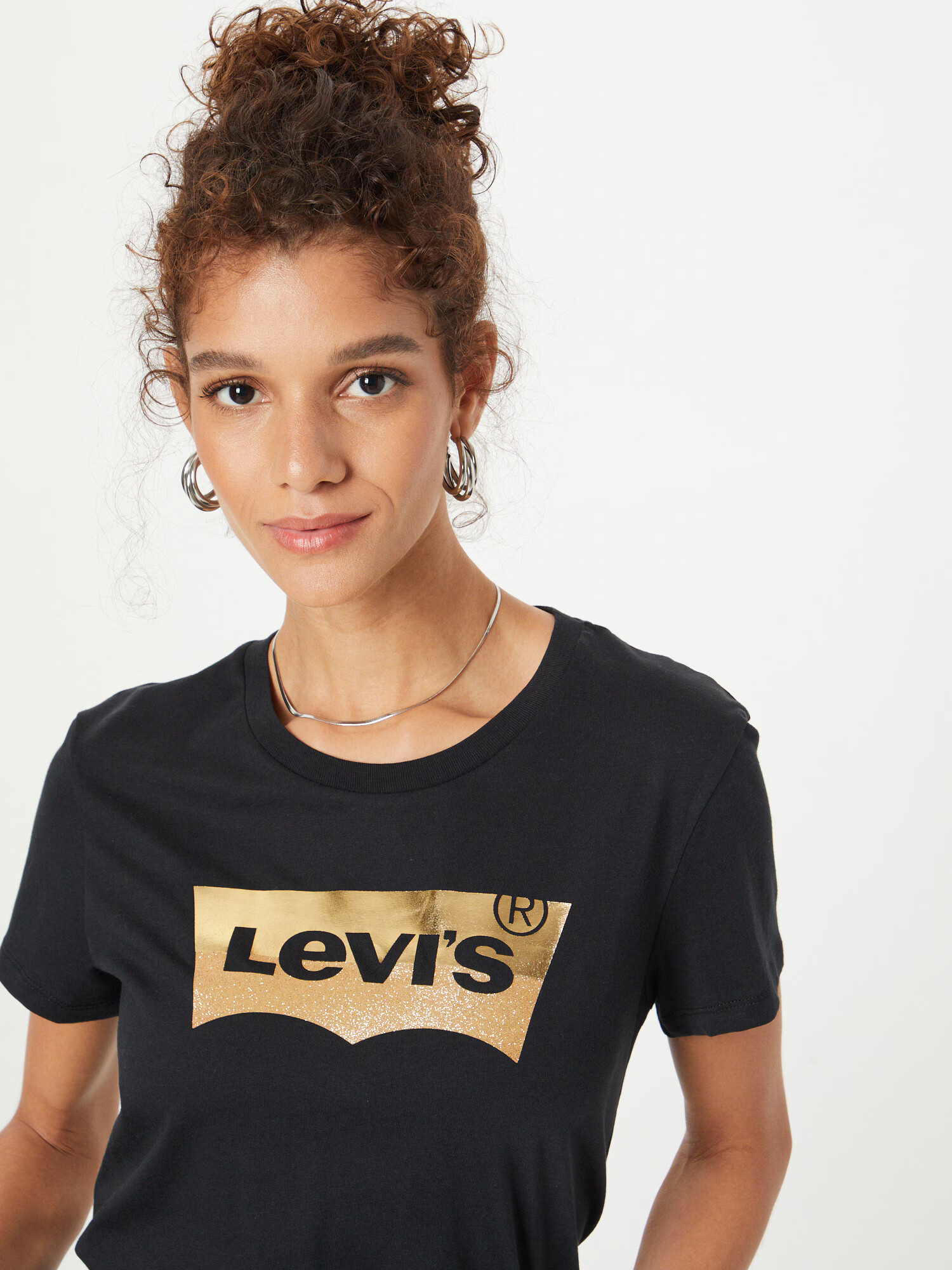 LEVI'S Tricou 'LSE THE PERFECT TEE BLACKS' auriu / negru / alb - Pled.ro