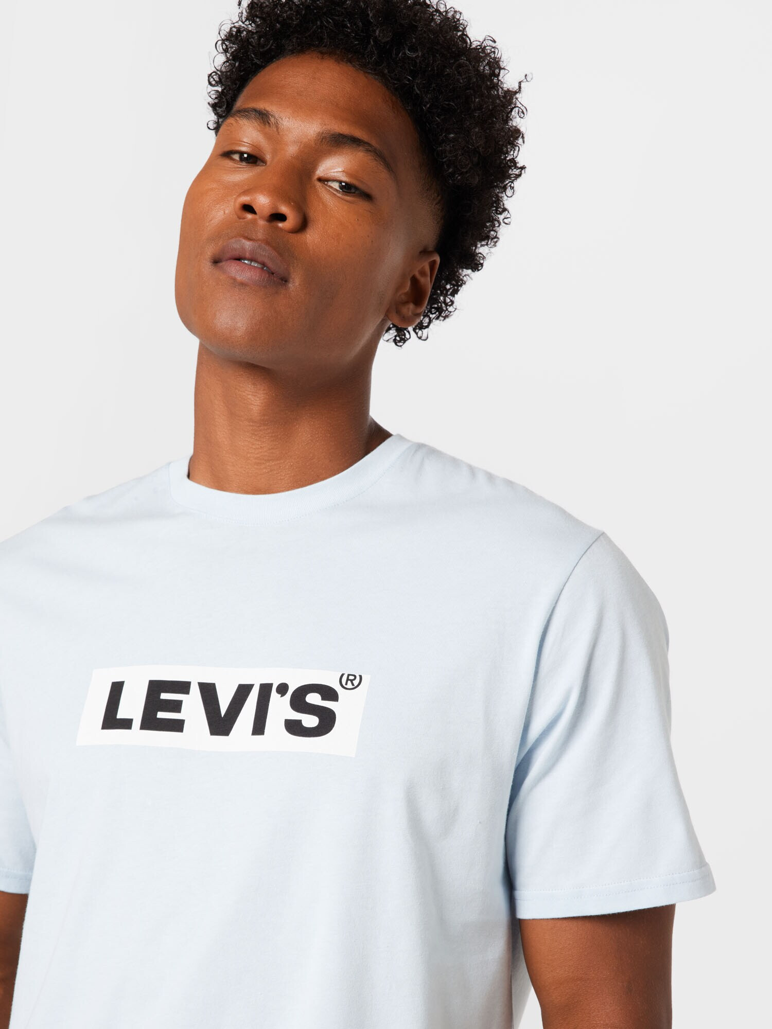 LEVI'S Tricou 'LSE_SS RELAXED FIT TEE BLUES' azur / negru / alb - Pled.ro