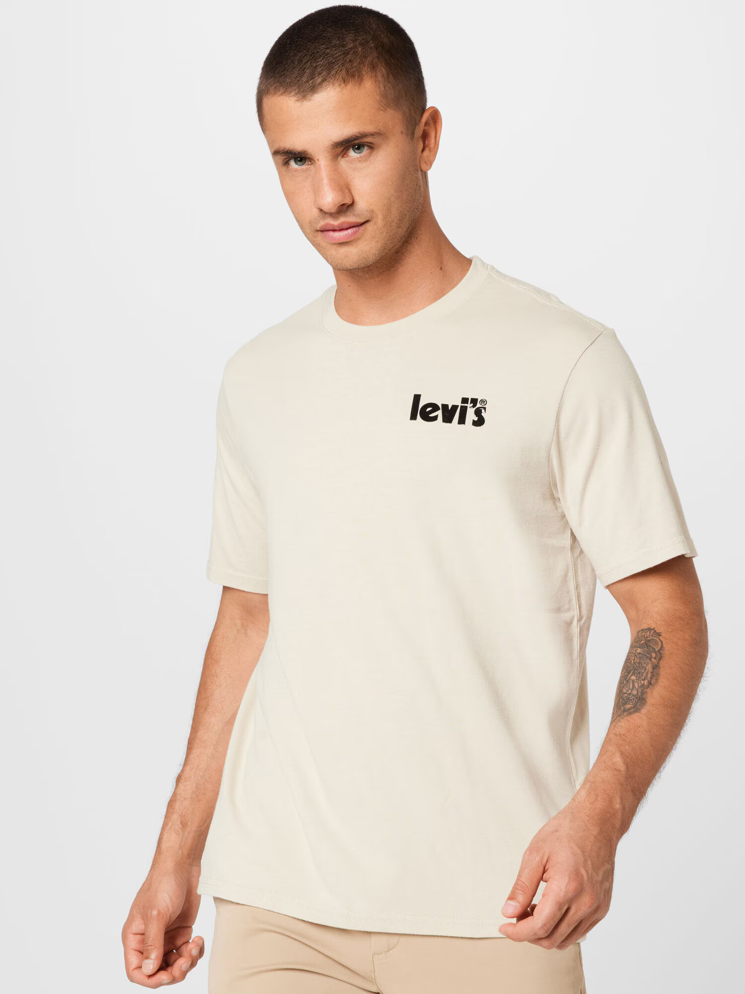 LEVI'S Tricou 'SS RELAXED FIT TEE REDS' bej / negru - Pled.ro