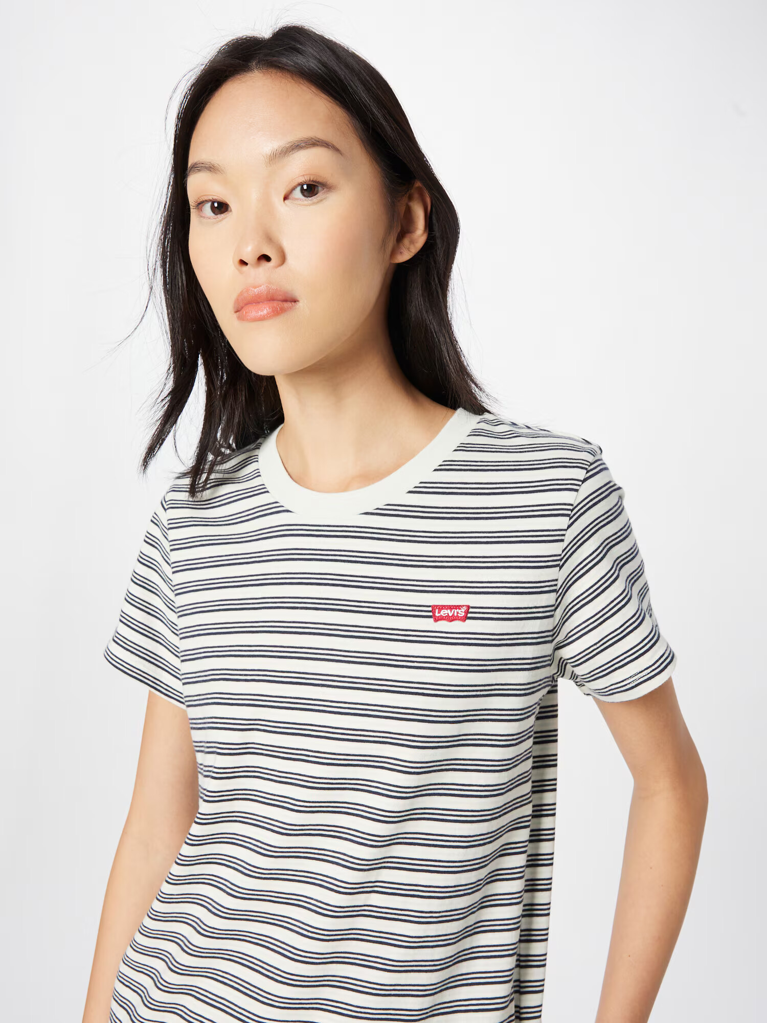 LEVI'S Tricou bleumarin / alb - Pled.ro