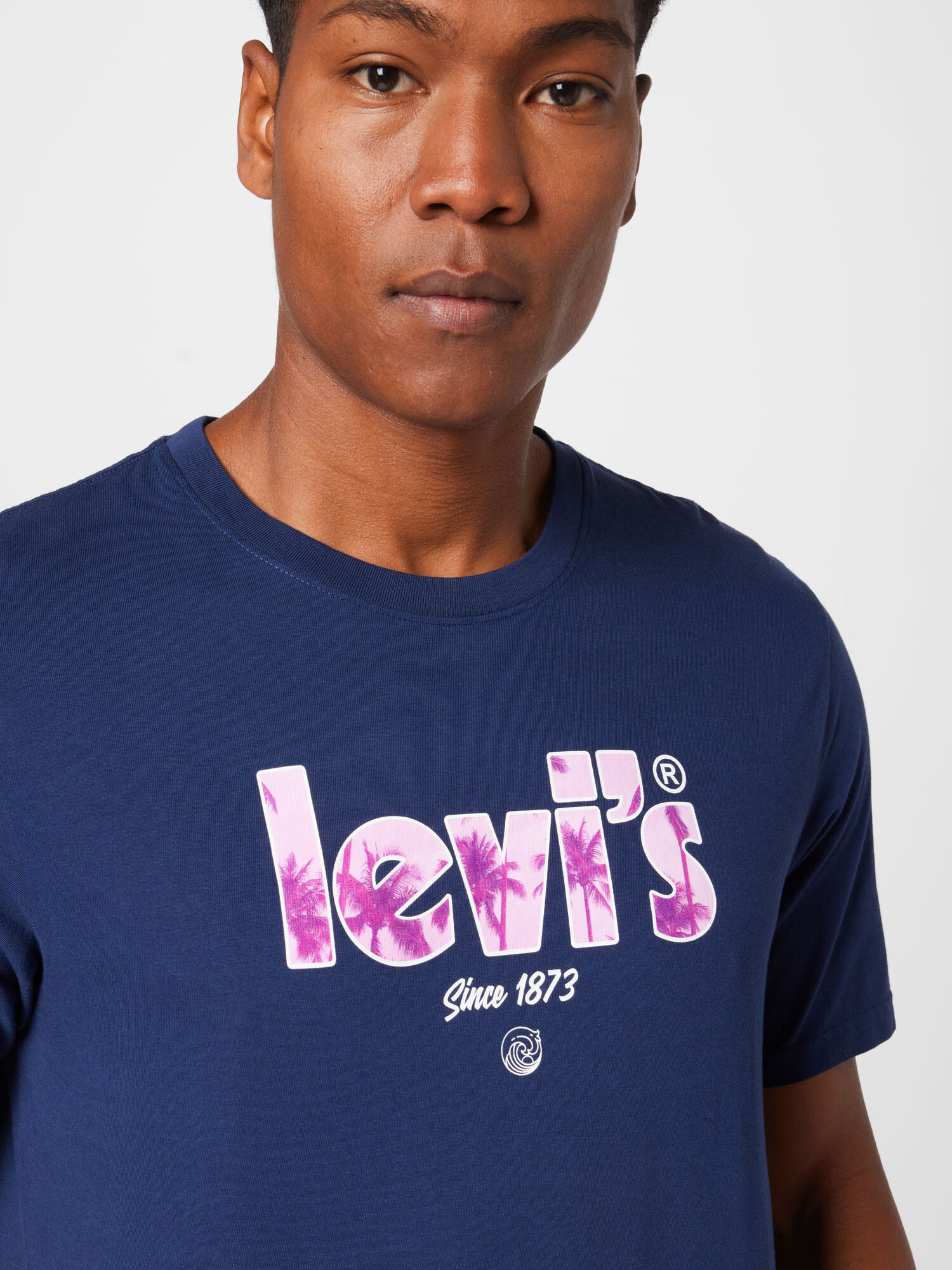 LEVI'S Tricou bleumarin / lila / alb - Pled.ro