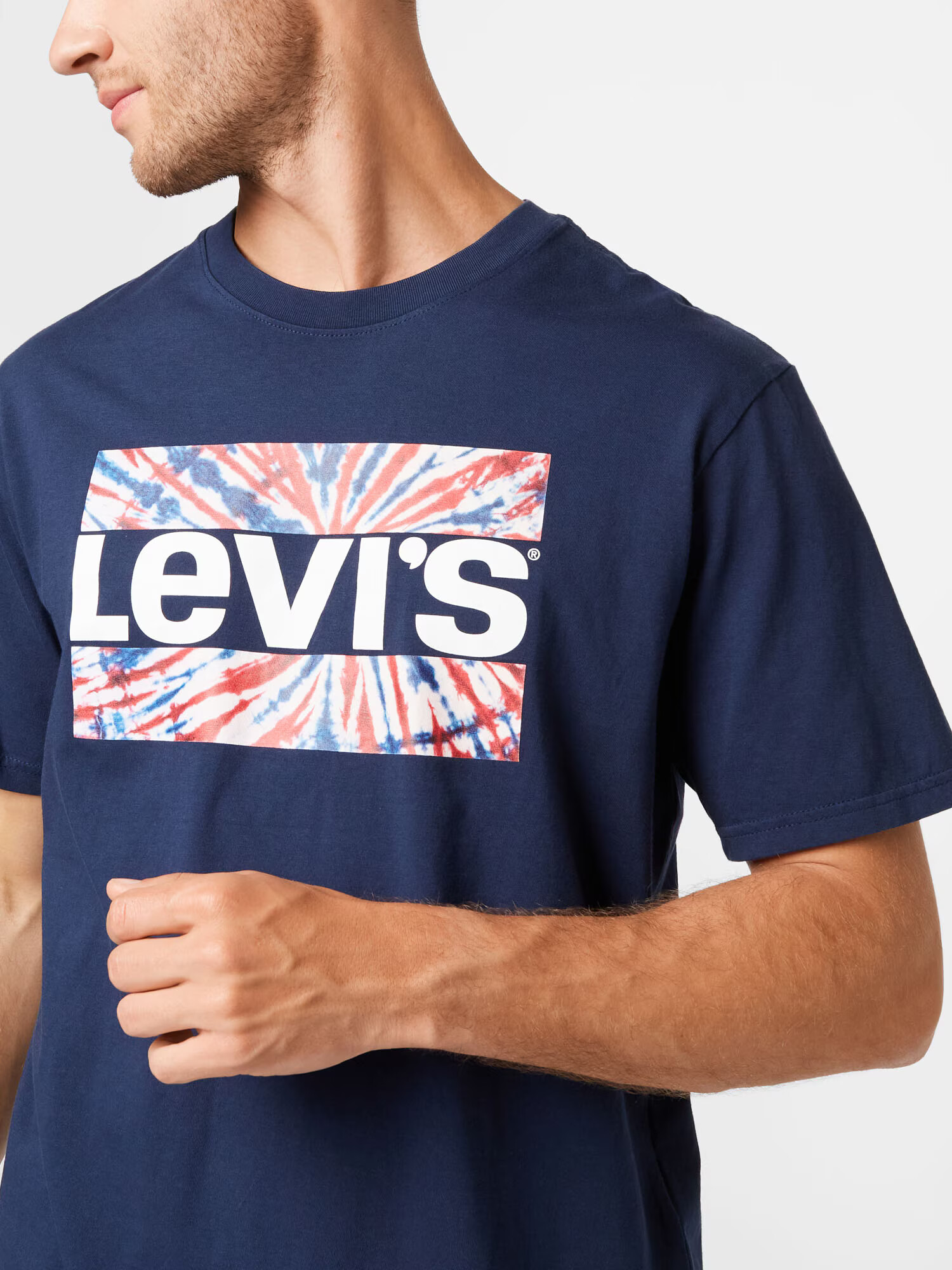 LEVI'S Tricou bleumarin / roșu / alb - Pled.ro