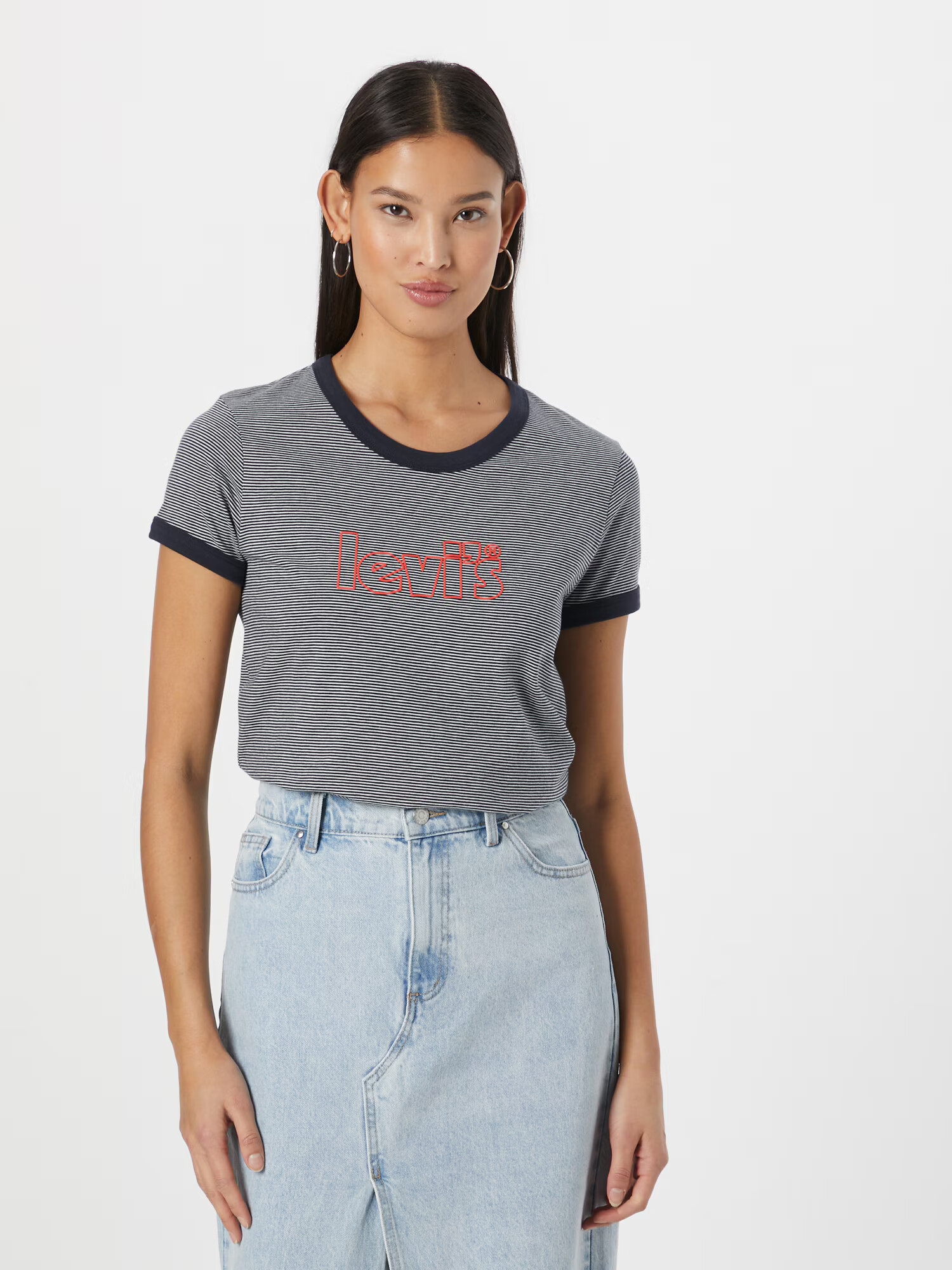 LEVI'S Tricou bleumarin / roșu deschis / alb - Pled.ro