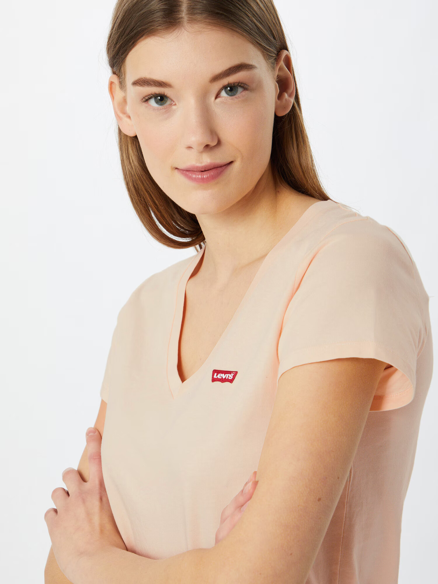 LEVI'S Tricou crem / roșu / alb - Pled.ro