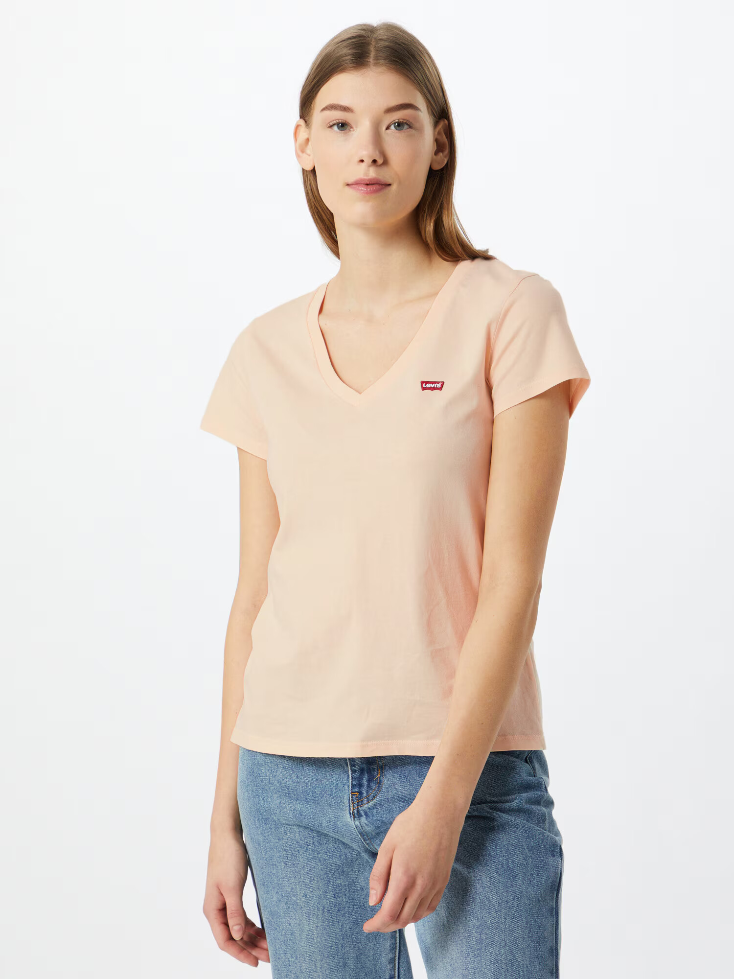 LEVI'S Tricou crem / roșu / alb - Pled.ro