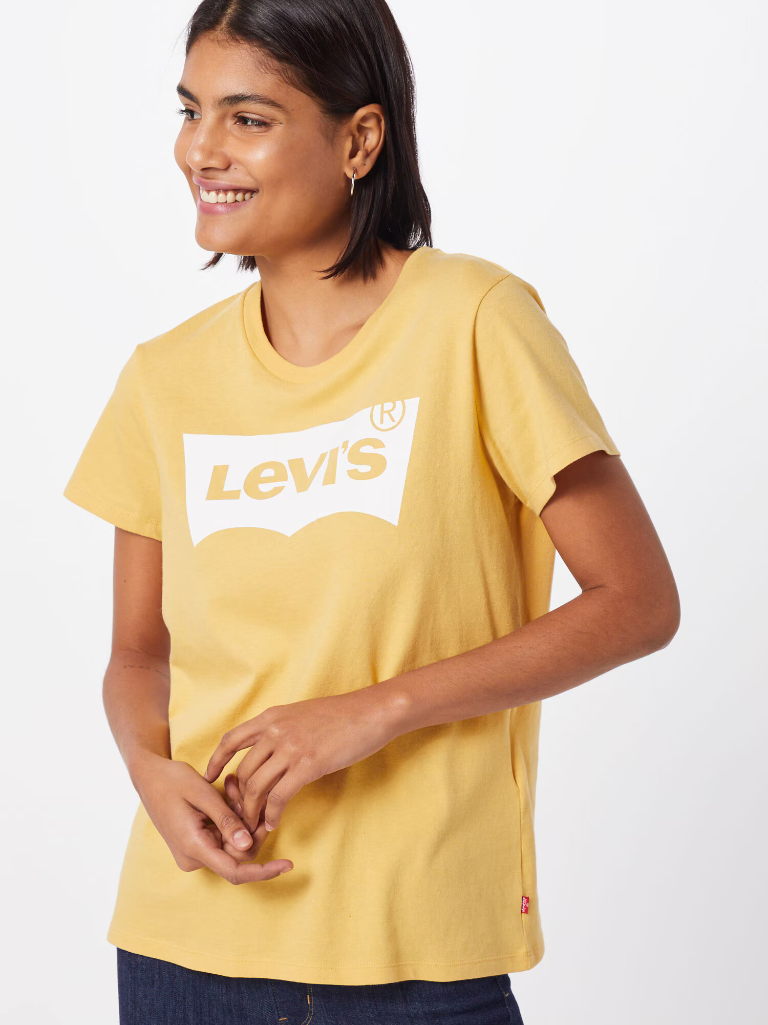 LEVI'S Tricou galben / alb - Pled.ro