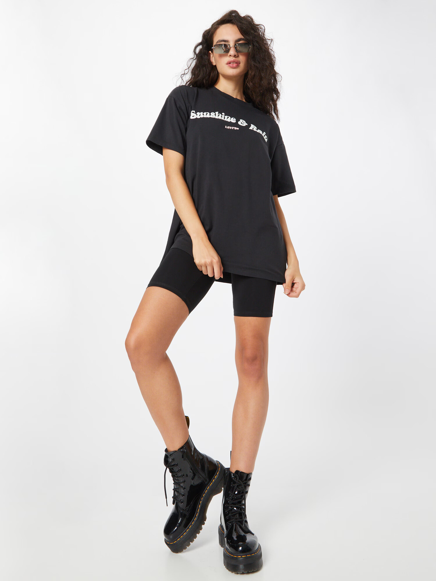 LEVI'S Tricou 'GRAPHIC COBALT TEE BLACKS' negru / alb - Pled.ro