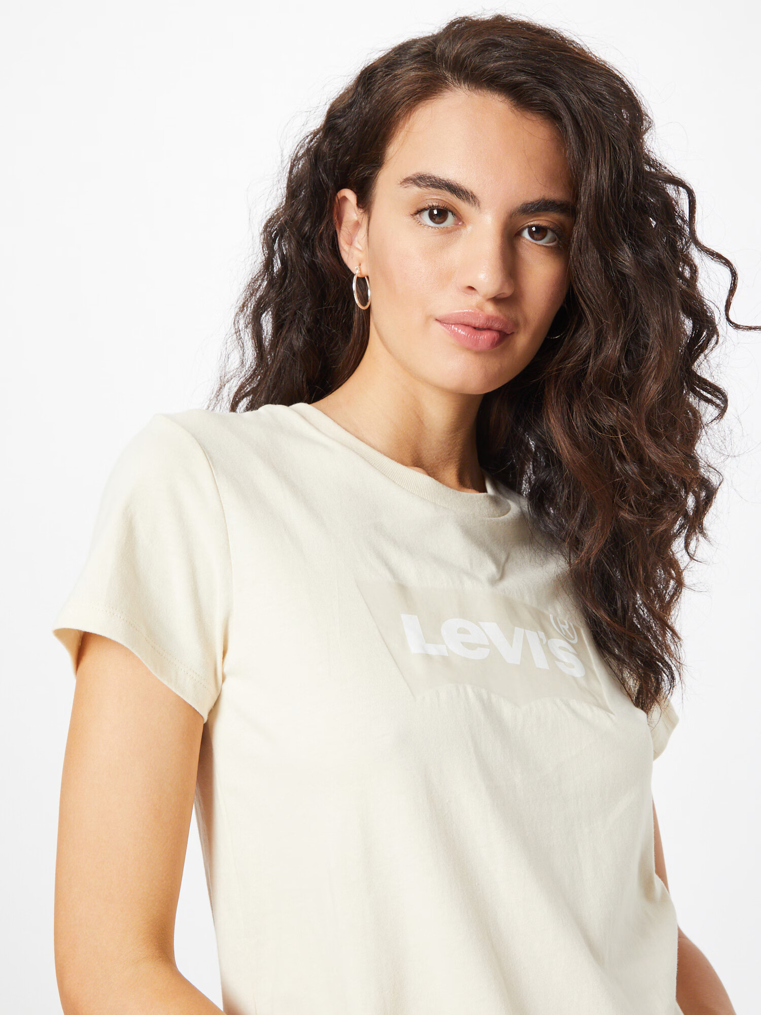 LEVI'S Tricou 'The Perfect' grej / alb - Pled.ro