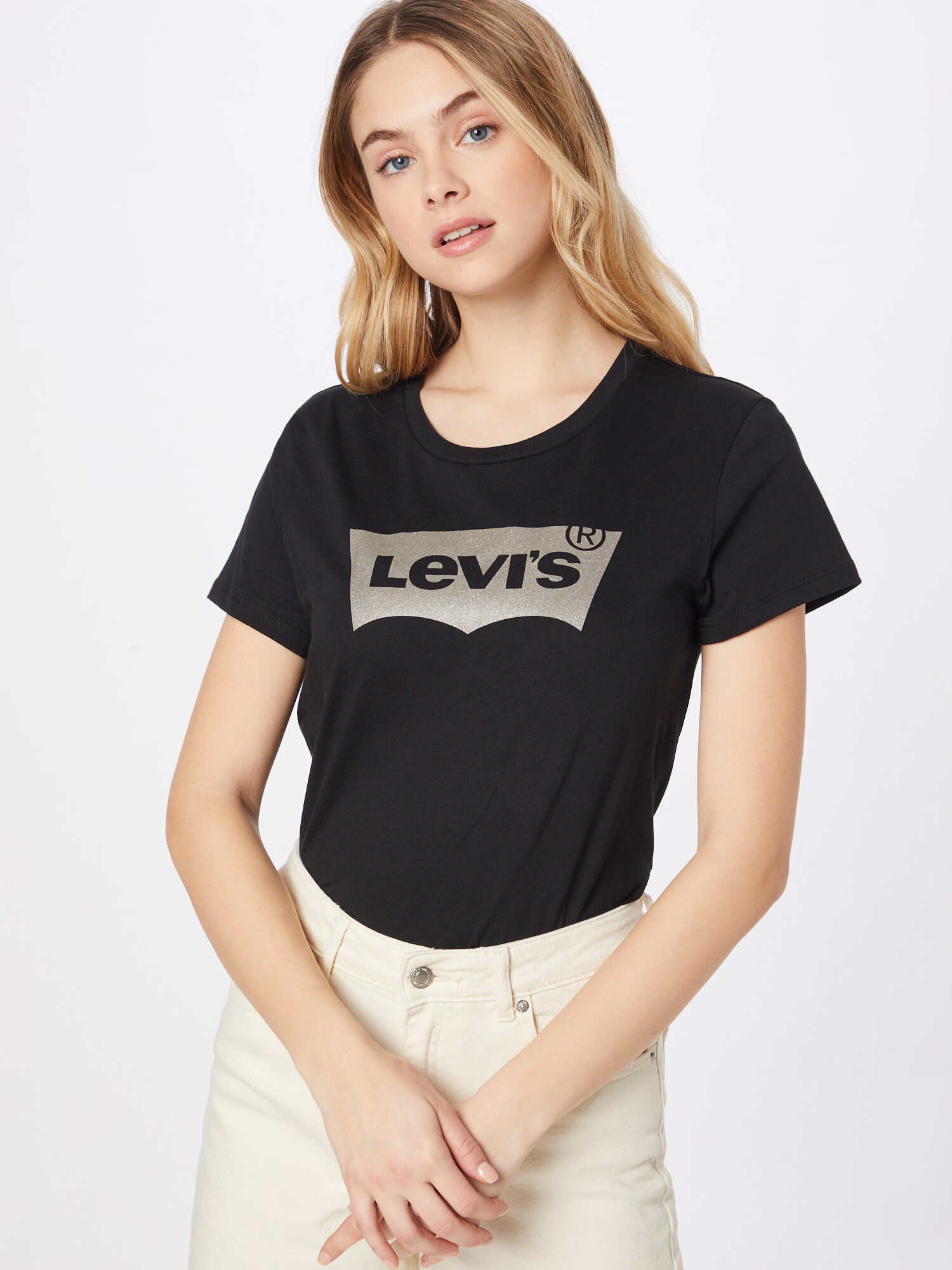 LEVI'S Tricou grej / negru - Pled.ro