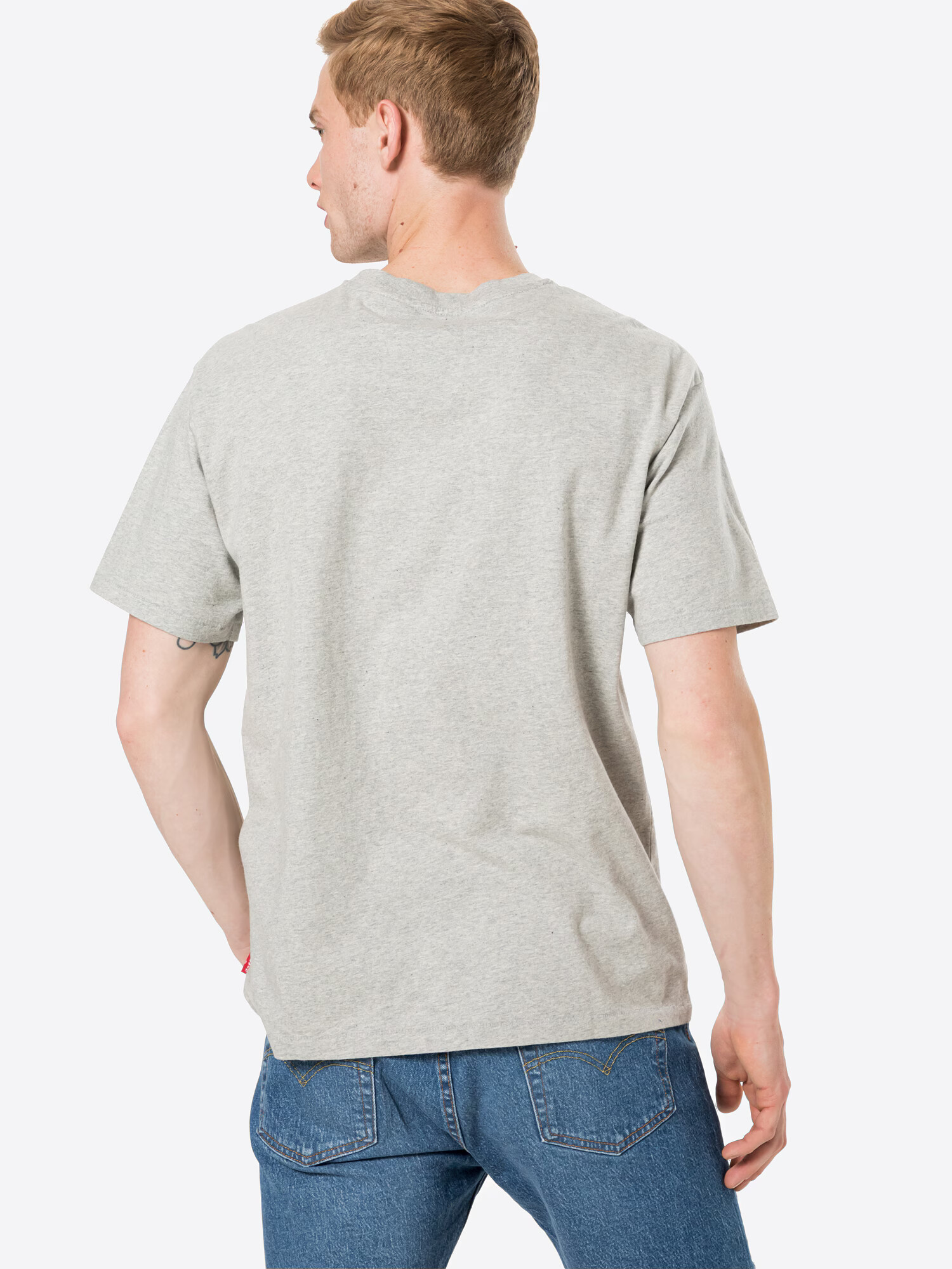 LEVI'S Tricou 'RED TAB VINTAGE TEE NEUTRALS' gri amestecat / alb - Pled.ro