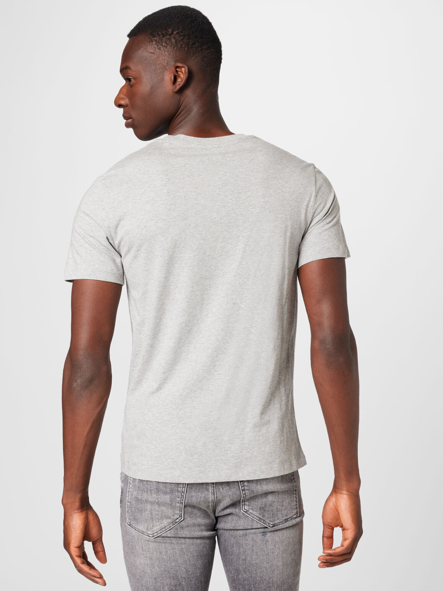 LEVI'S Tricou 'LSE_GRAPHIC CREWNECK TE GREYS' gri amestecat / alb - Pled.ro