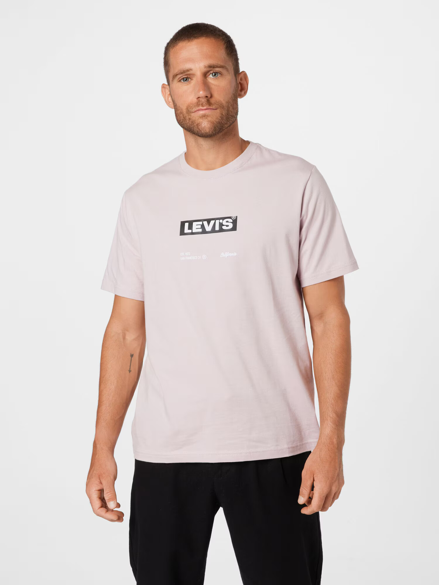 LEVI'S Tricou gri amestecat / mov pastel - Pled.ro