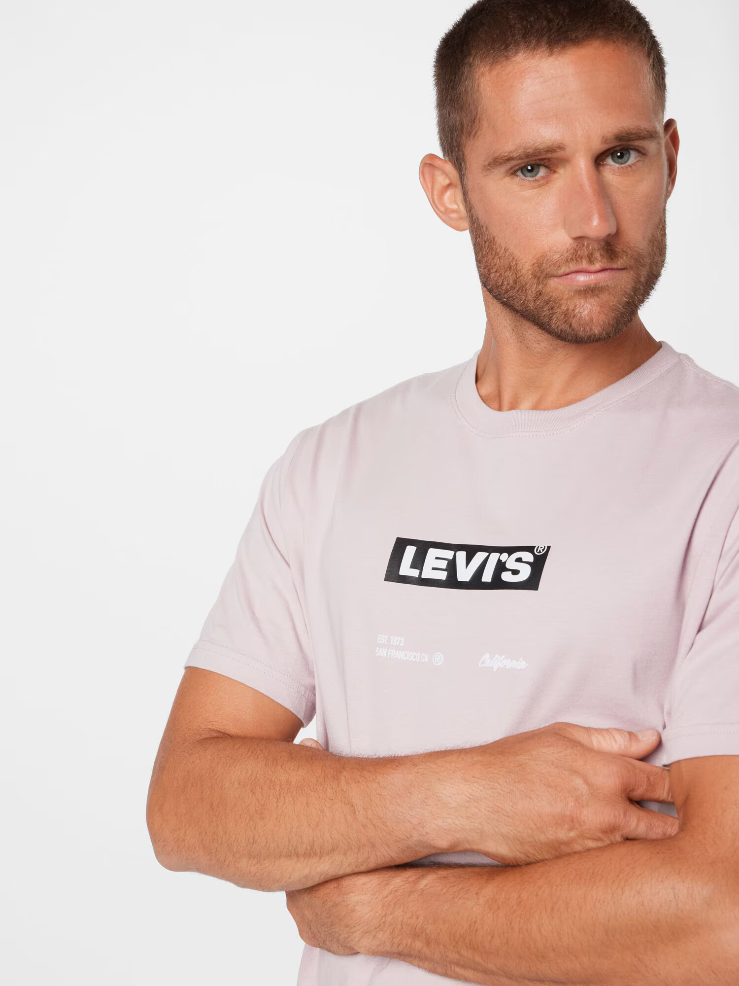 LEVI'S Tricou gri amestecat / mov pastel - Pled.ro