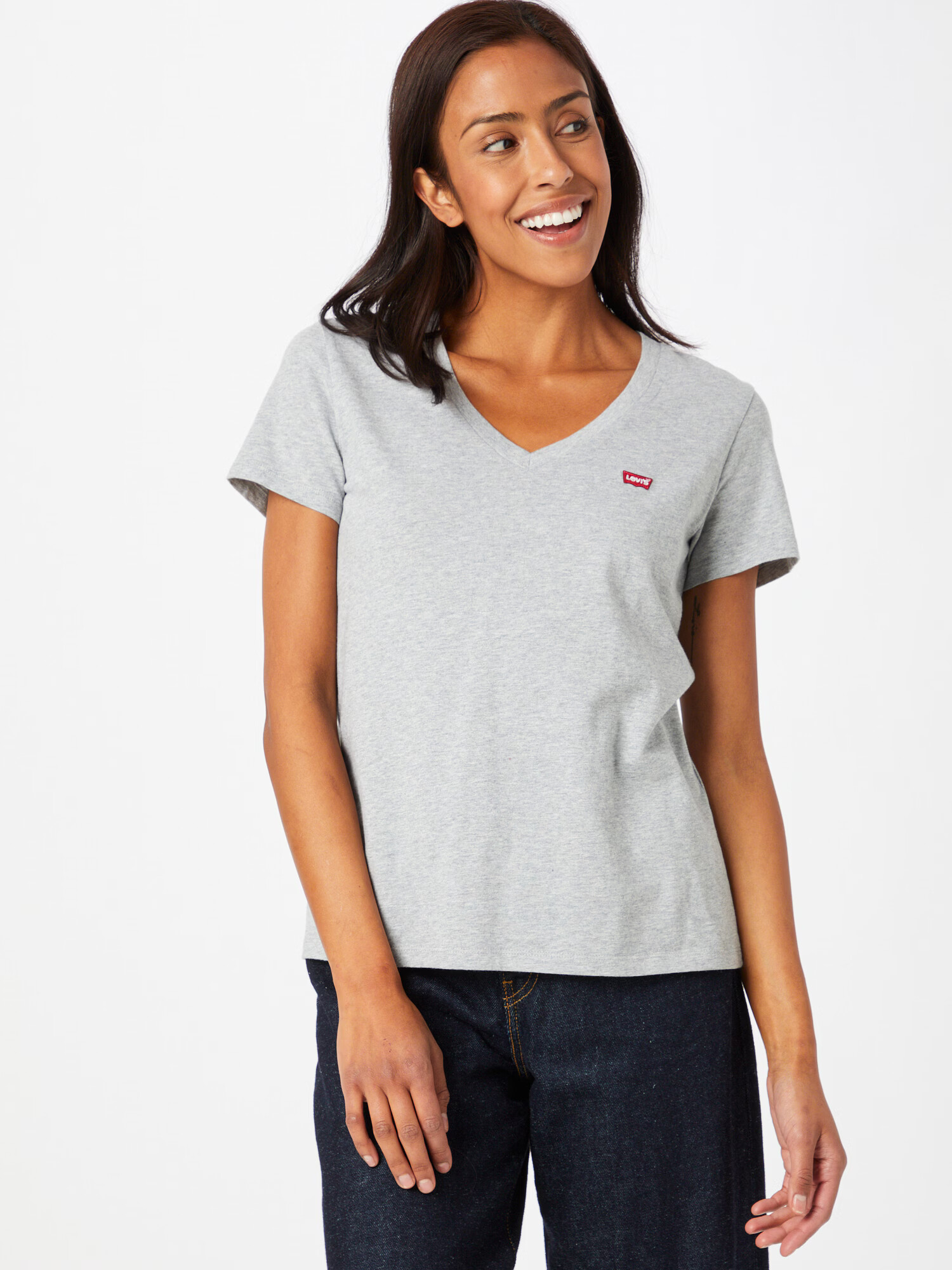 LEVI'S Tricou 'Perfect' gri amestecat / roșu - Pled.ro