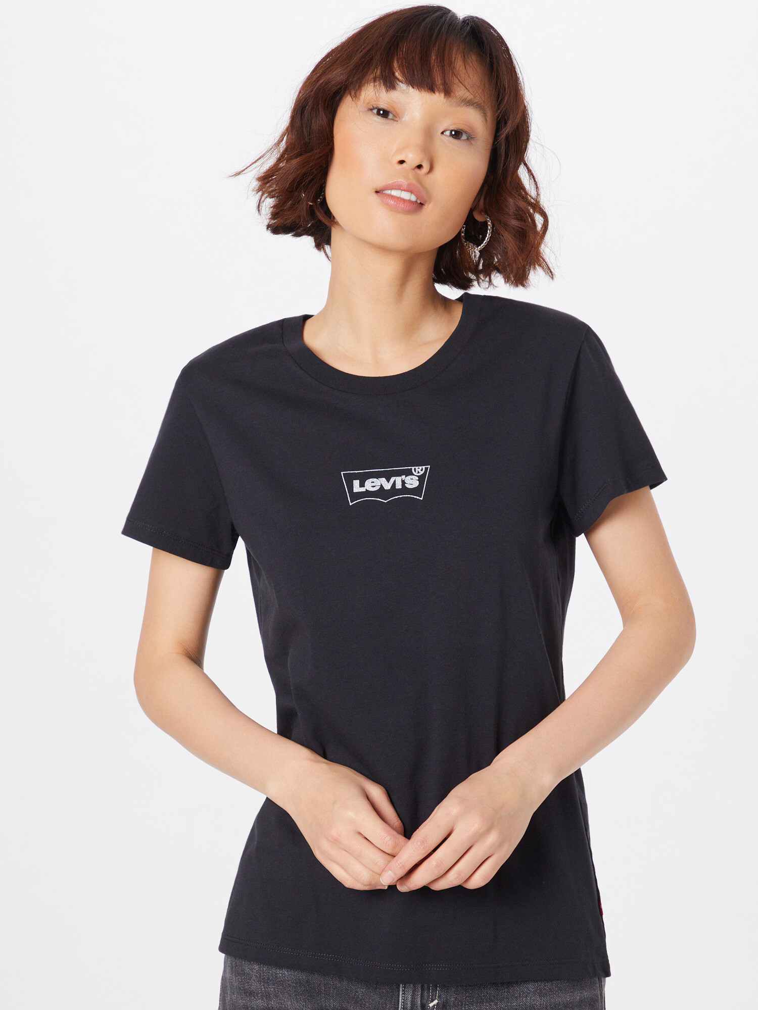 LEVI'S Tricou 'The Perfect' gri deschis / negru - Pled.ro