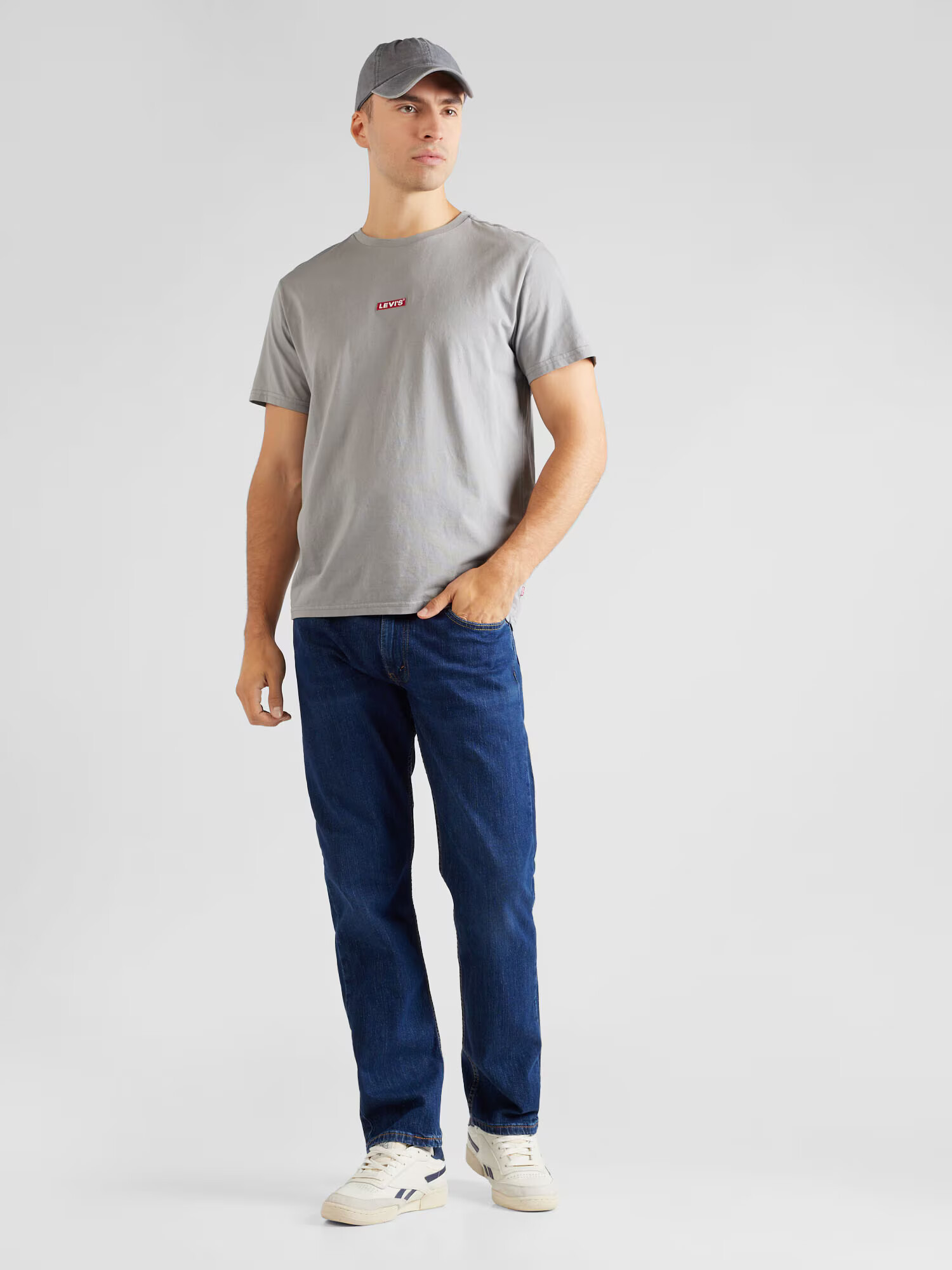 LEVI'S Tricou gri / roșu / alb - Pled.ro