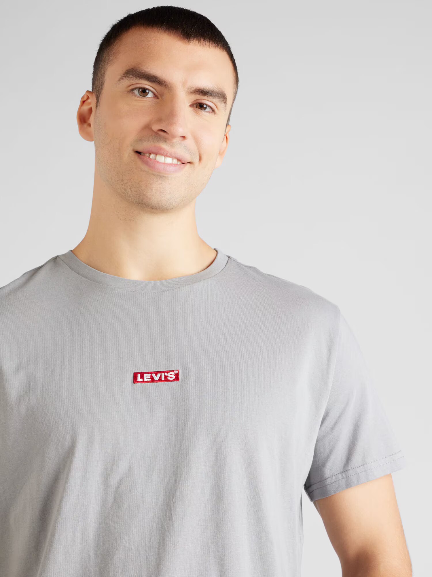 LEVI'S Tricou gri / roșu / alb - Pled.ro